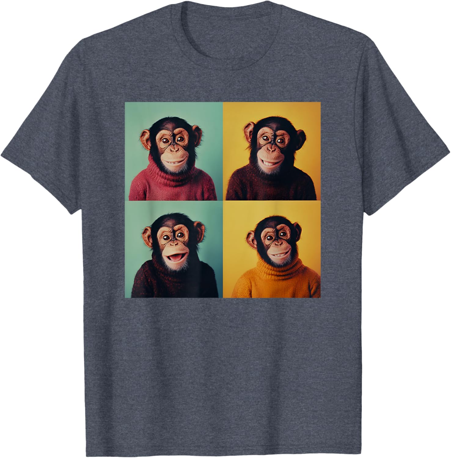 Funny Monkey Chimp T-Shirt for Animal Lovers - Awkward Photoshoot Design - 15