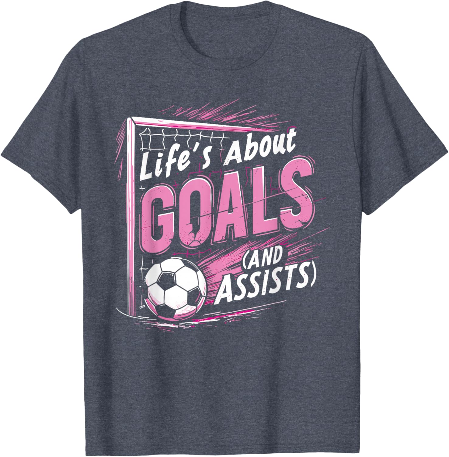 Soccer Girl T-Shirt Life's About Goals and Assists for Players - 5