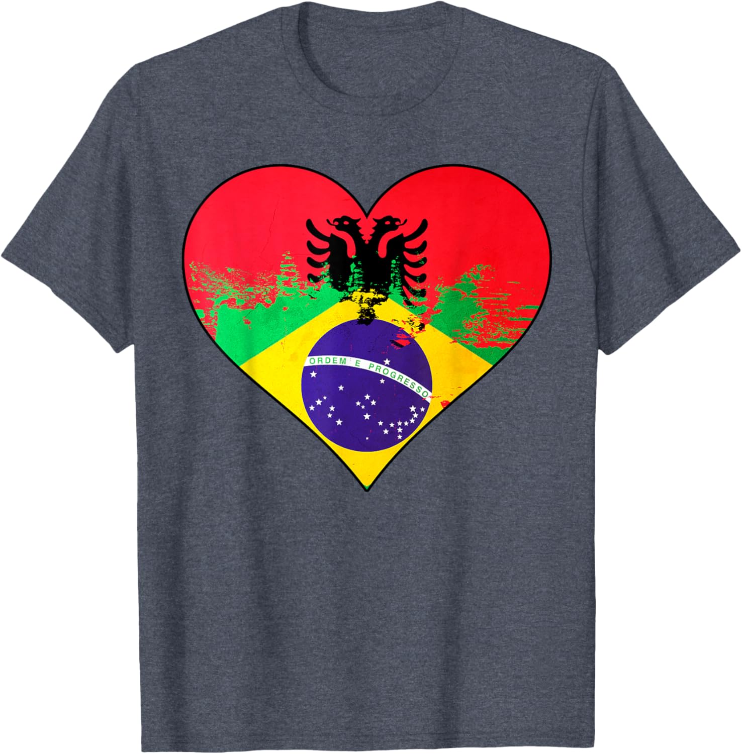 Albanian Brazilian Heritage Flag DNA T-Shirt for Unique Cultural Pride - 17