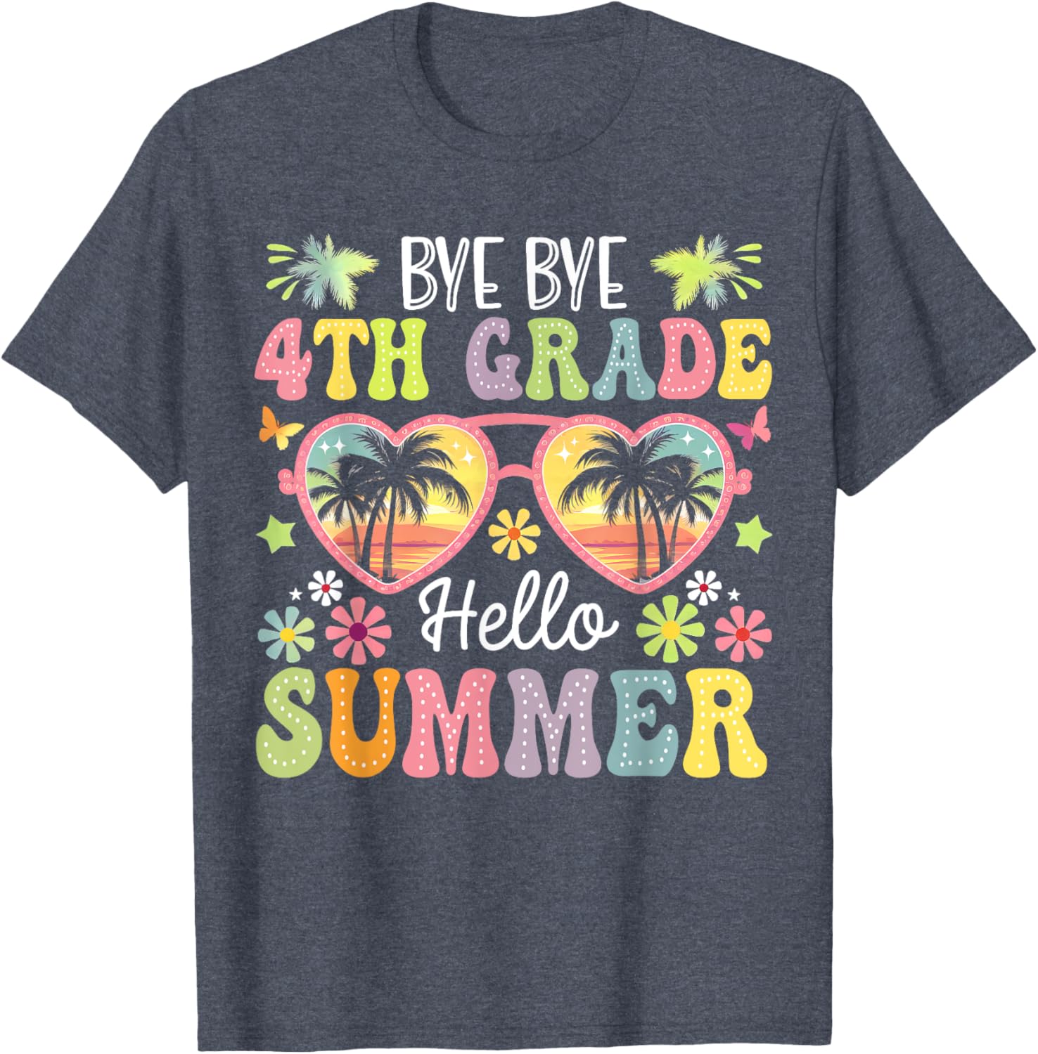 Goodbye 4th Grade Hello Summer Kids T-Shirt for Boys - Fun Last Day Style - 8