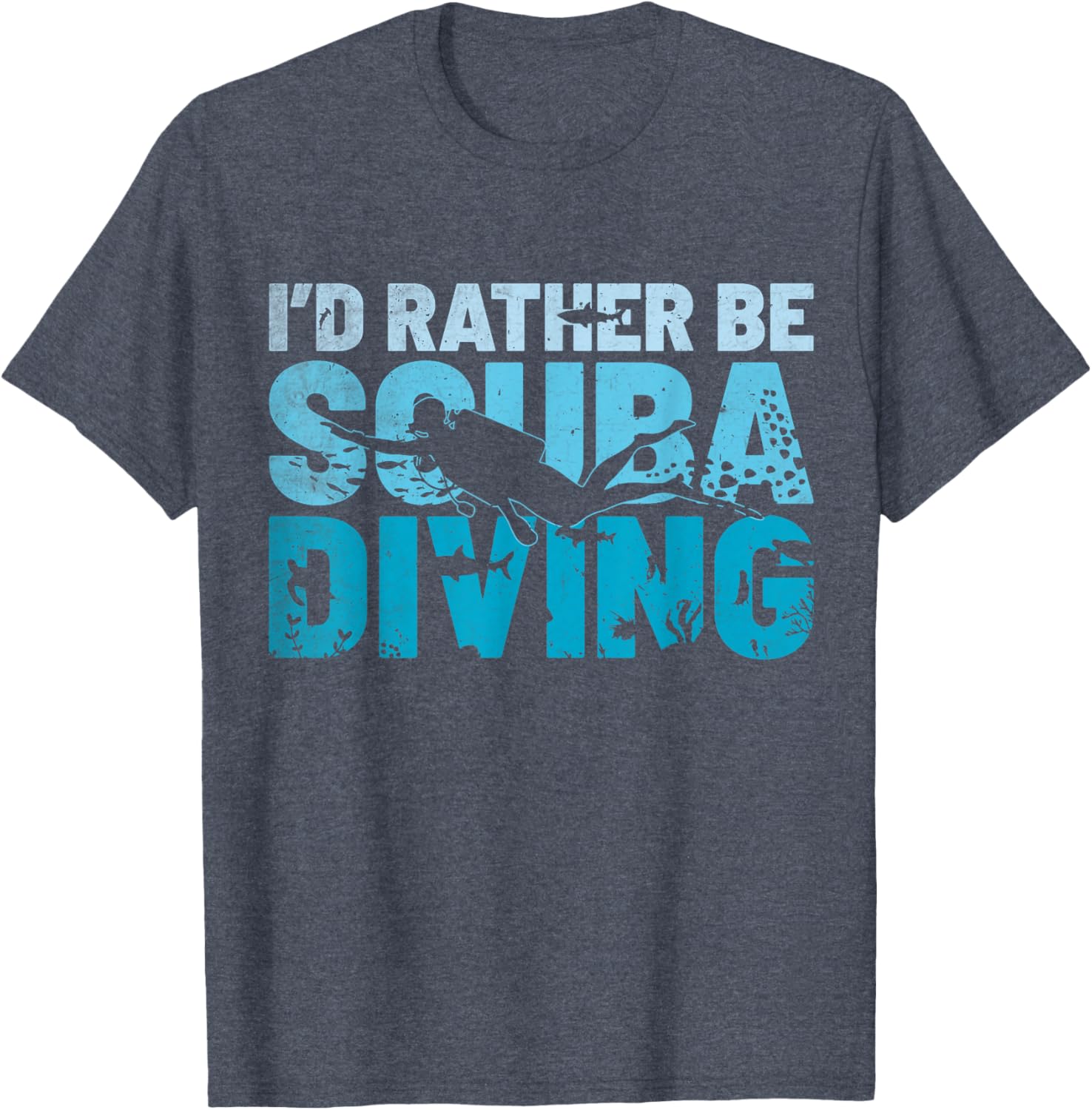 I'd Rather Be Scuba Diving T-Shirt for Ocean Instructors and Divers - 14