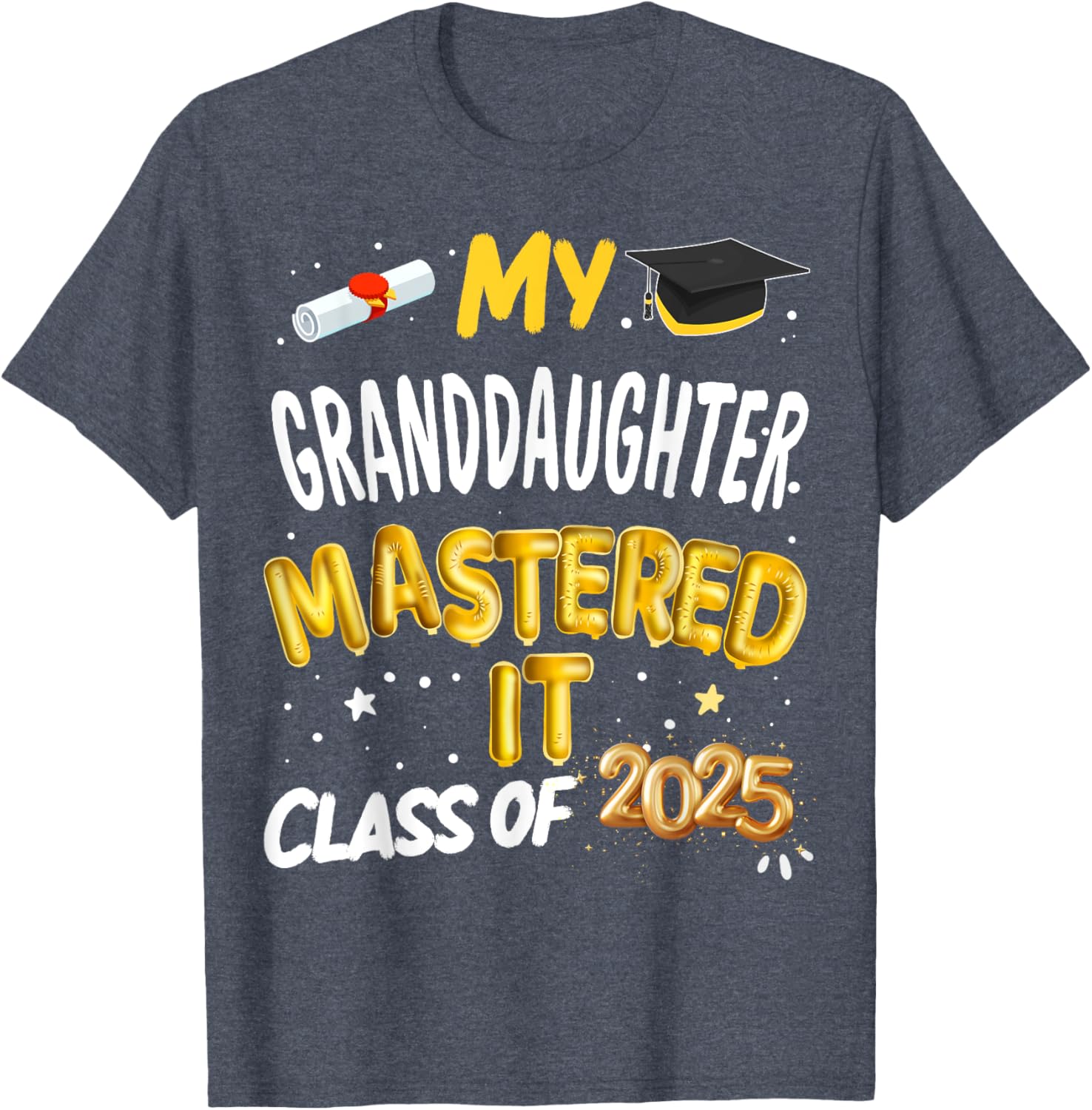 Masters Graduation T-Shirt for Granddaughter Class of 2025 Celebrations - 4