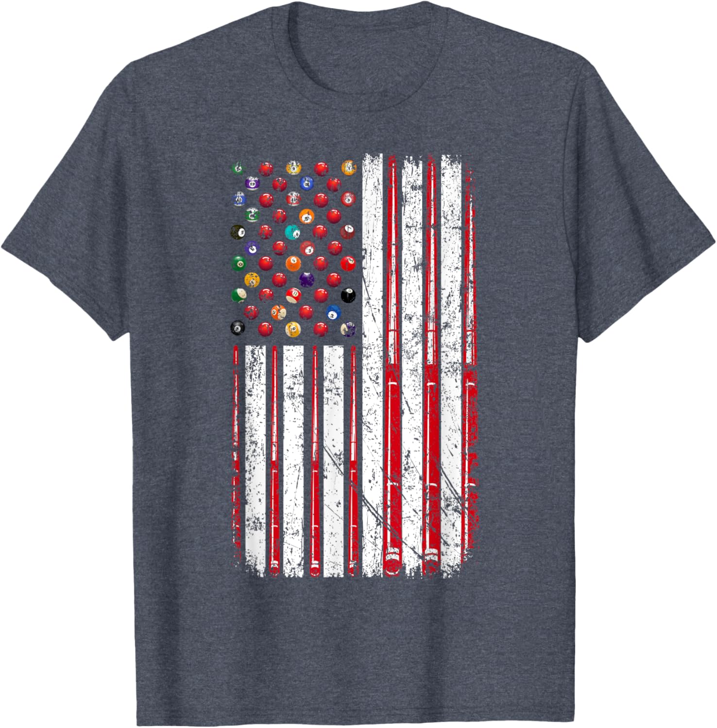 American Flag Pool Player T-Shirt for Billiard Lovers, USA Pride Apparel - 10