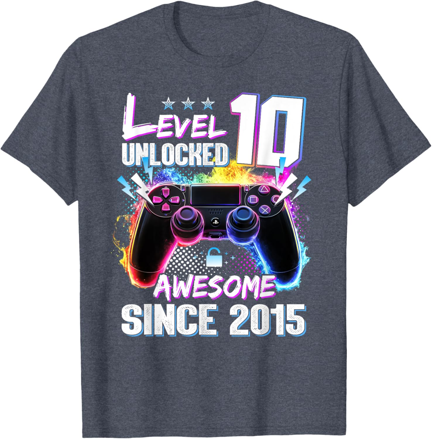 Level 10 Unlocked 10th Birthday T-Shirt Awesome Gift for Kids - 13