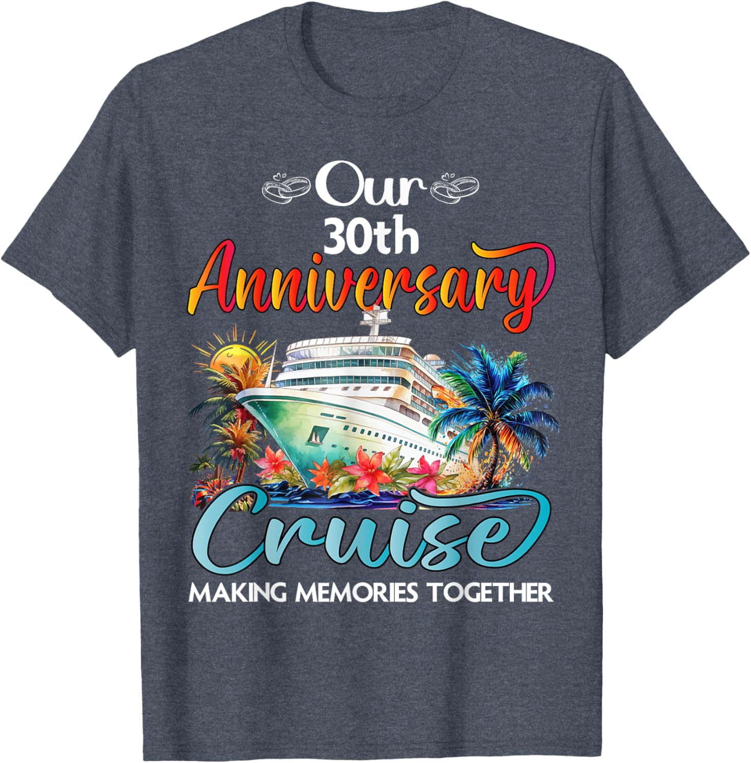 30th Anniversary Cruise T-Shirt for Couples - Perfect Gift for Him & Her - 14