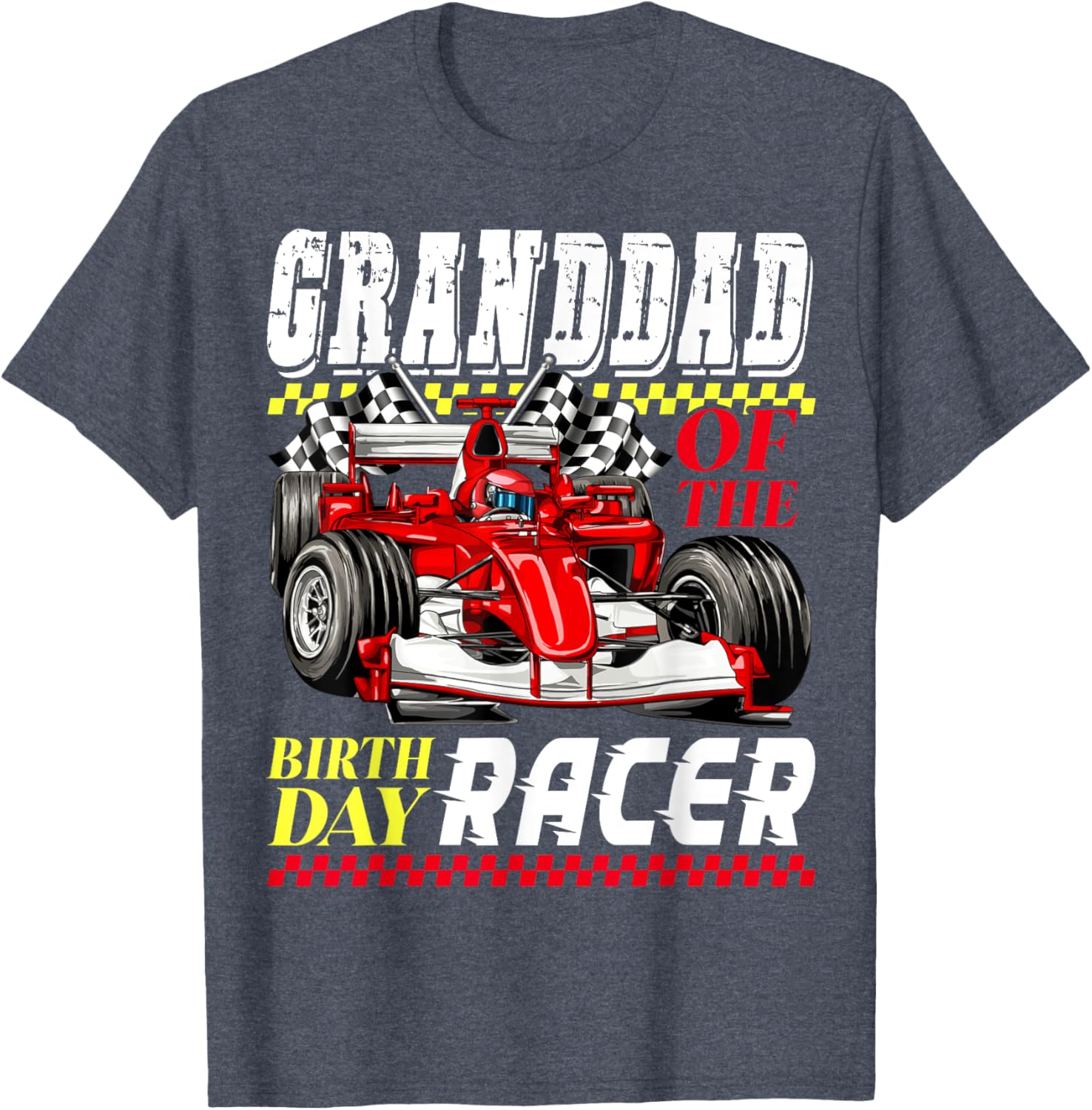 Race Car Party Granddad T-Shirt Perfect for Birthday Racer Fans - 8