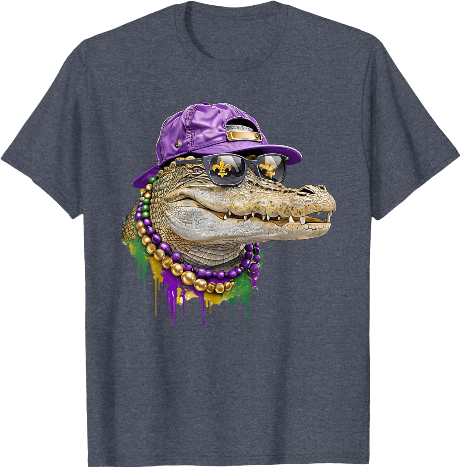 Mardigator Alligator Costume T-Shirt for Mardi Gras Fun for Everyone - 3