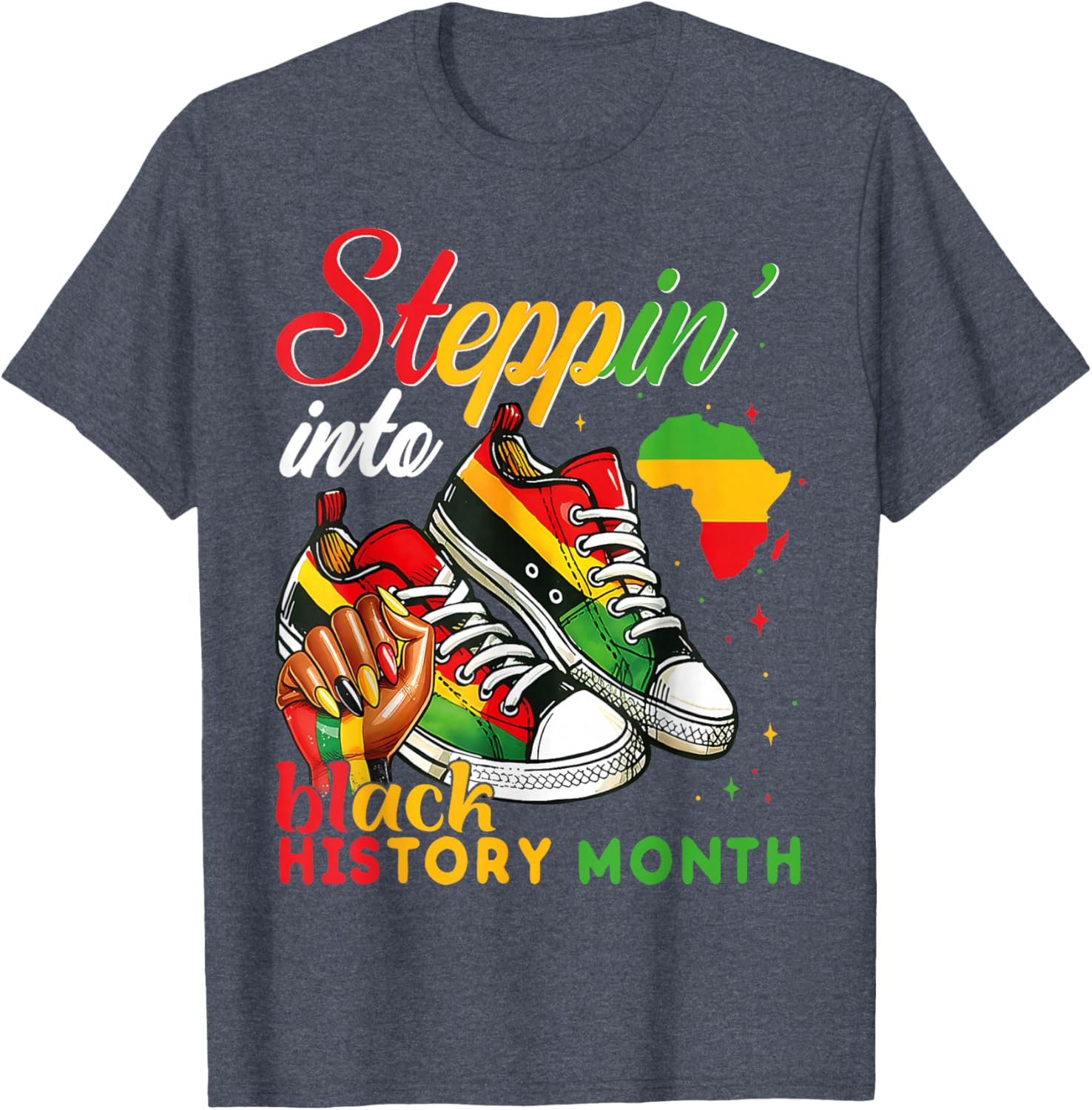Black History Month Sneakers T-Shirt for Black Girls - Celebrate Heritage - 7