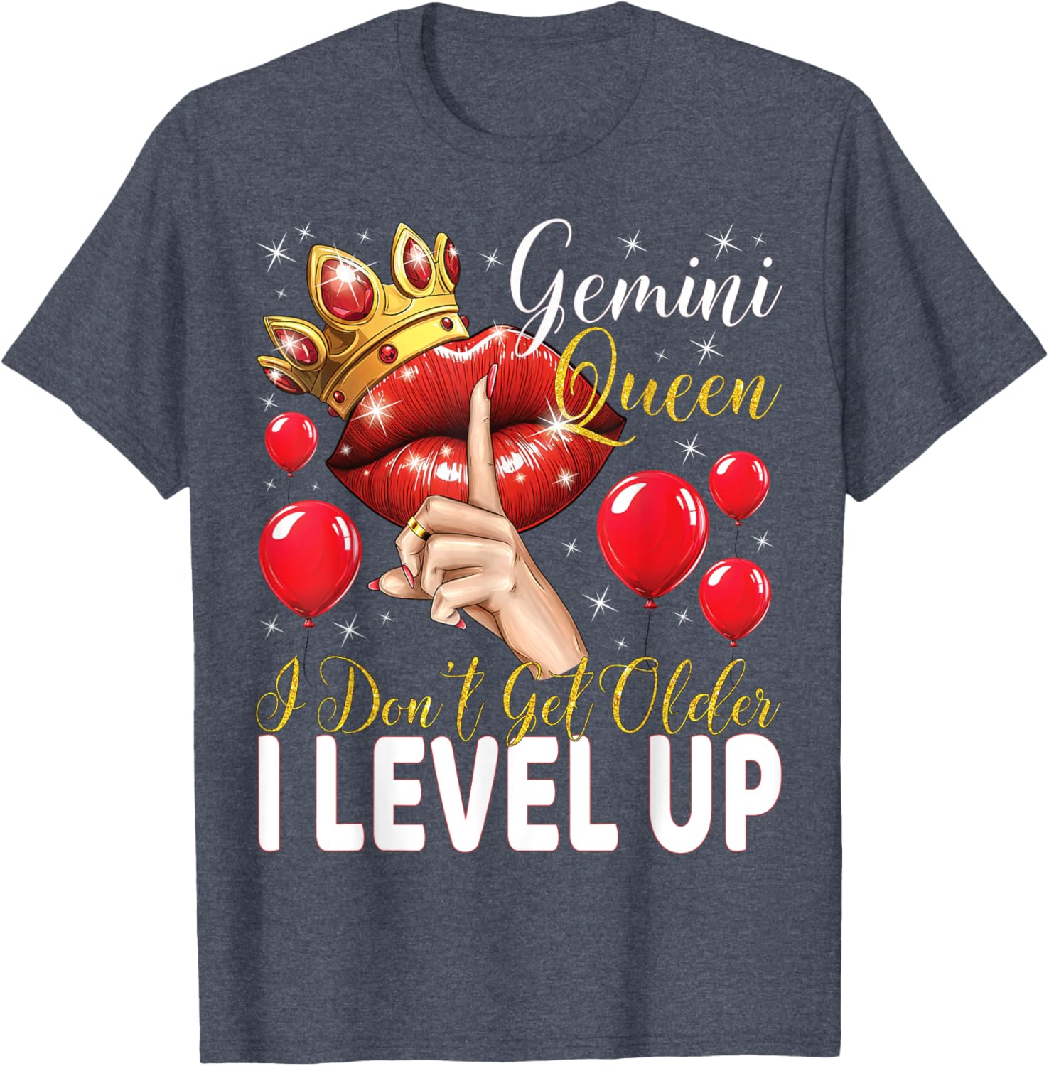 Gemini Queen Level Up Birthday T-Shirt for Fun Celebrations - 4