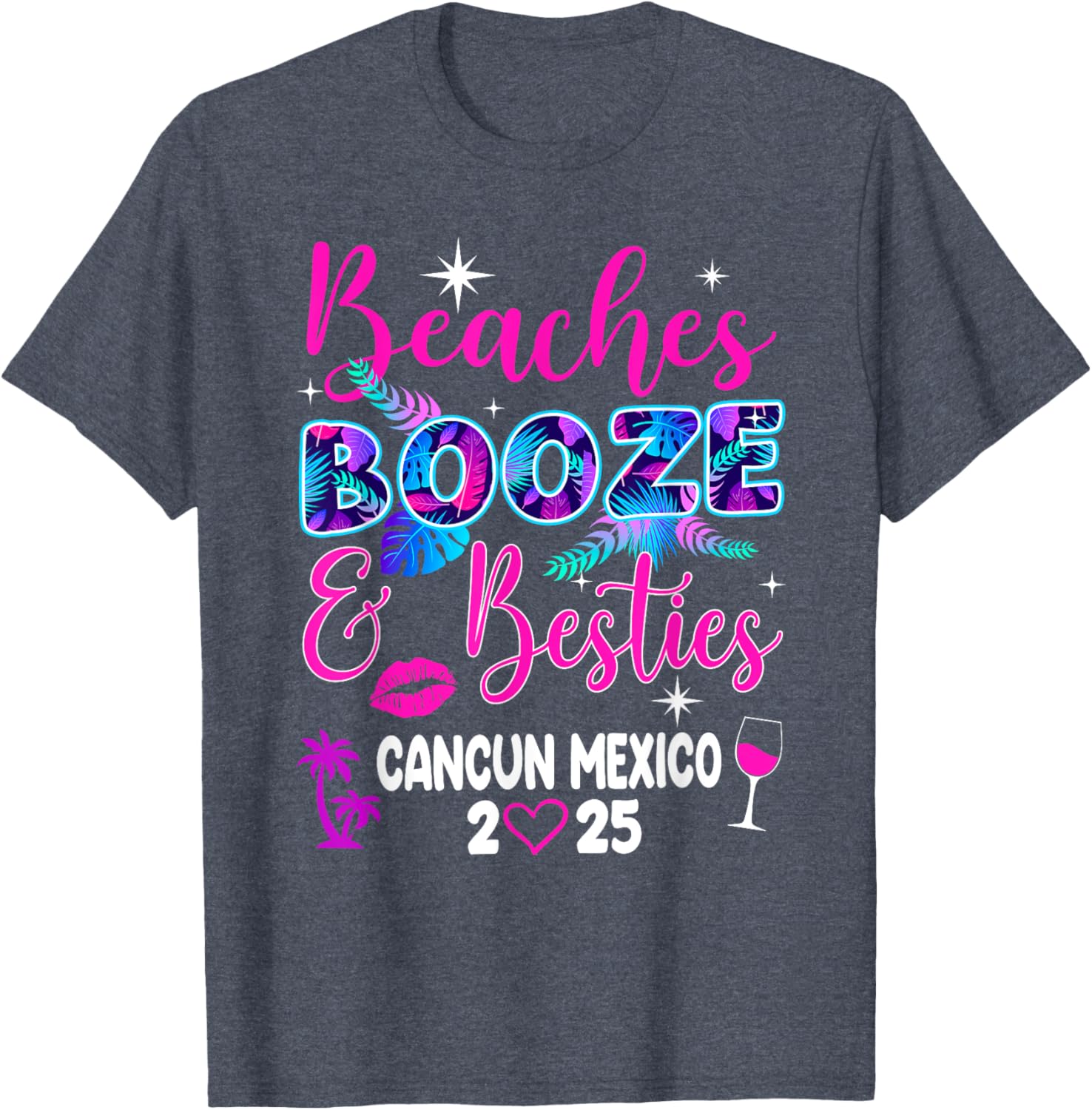 Girls Trip Weekend Cancun T-Shirt for Beaches, Booze, and Besties 2025 - 5