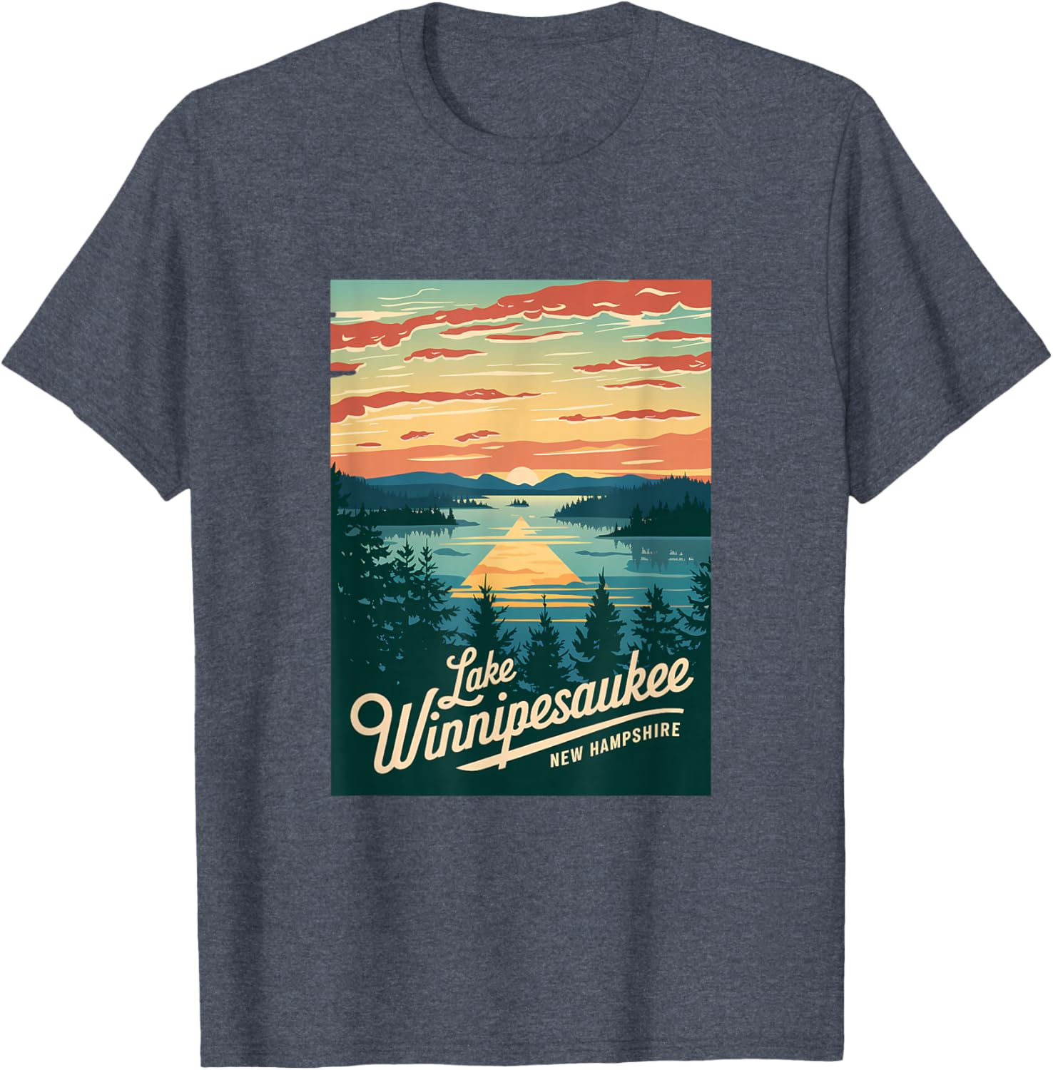 Sunset Beauty T-Shirt Featuring Scenic Lake Winnipesaukee, New Hampshire - 13