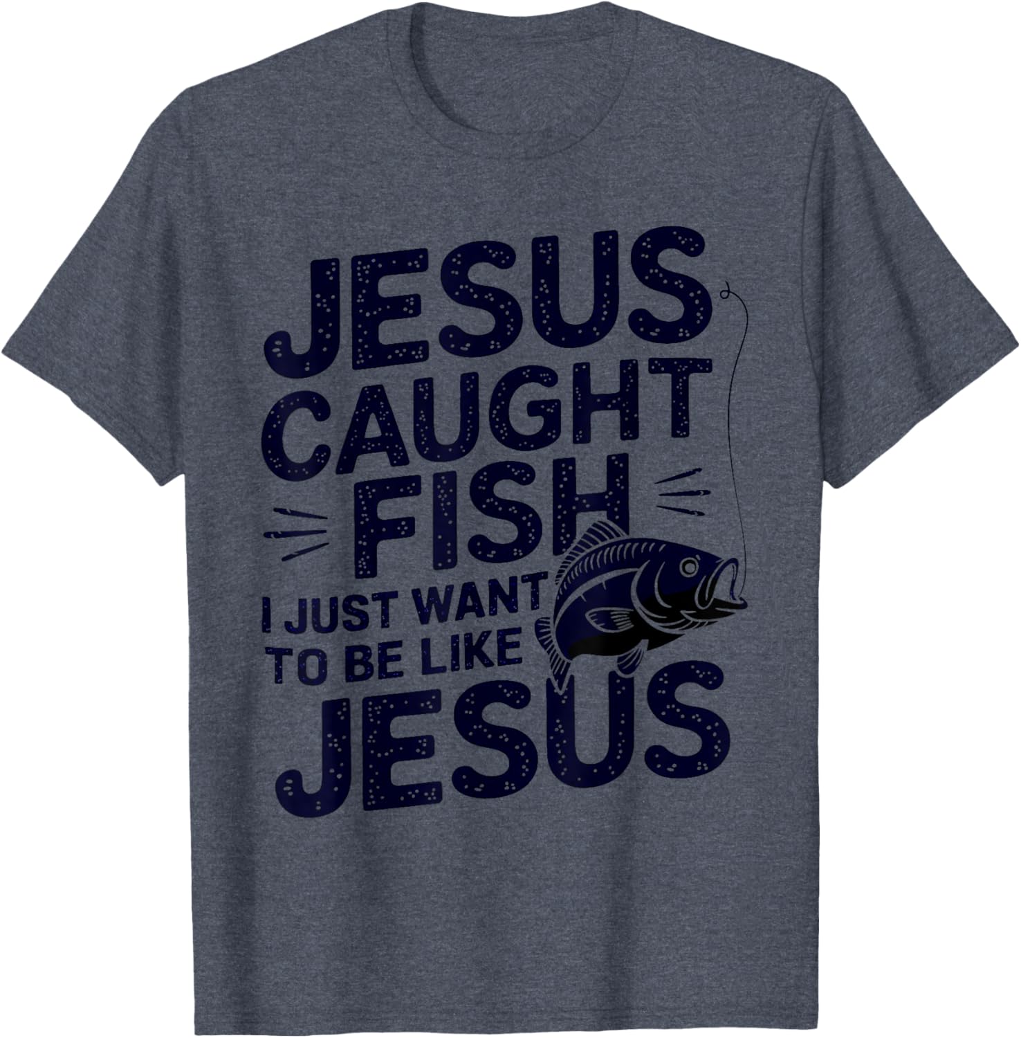 Jesus Caught Fish Fishing T-Shirt for Faithful Anglers and Fishermen - 9