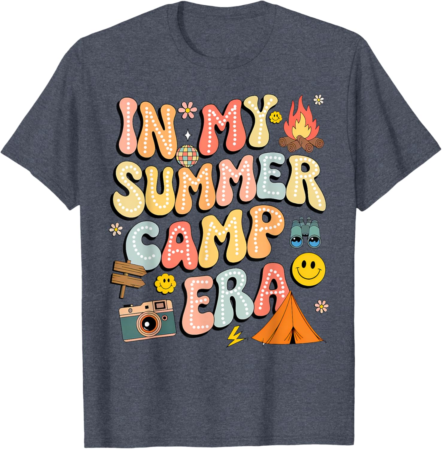 Groovy Summer Camp Crew Last Day of School T-Shirt for Fun Adventures - 13