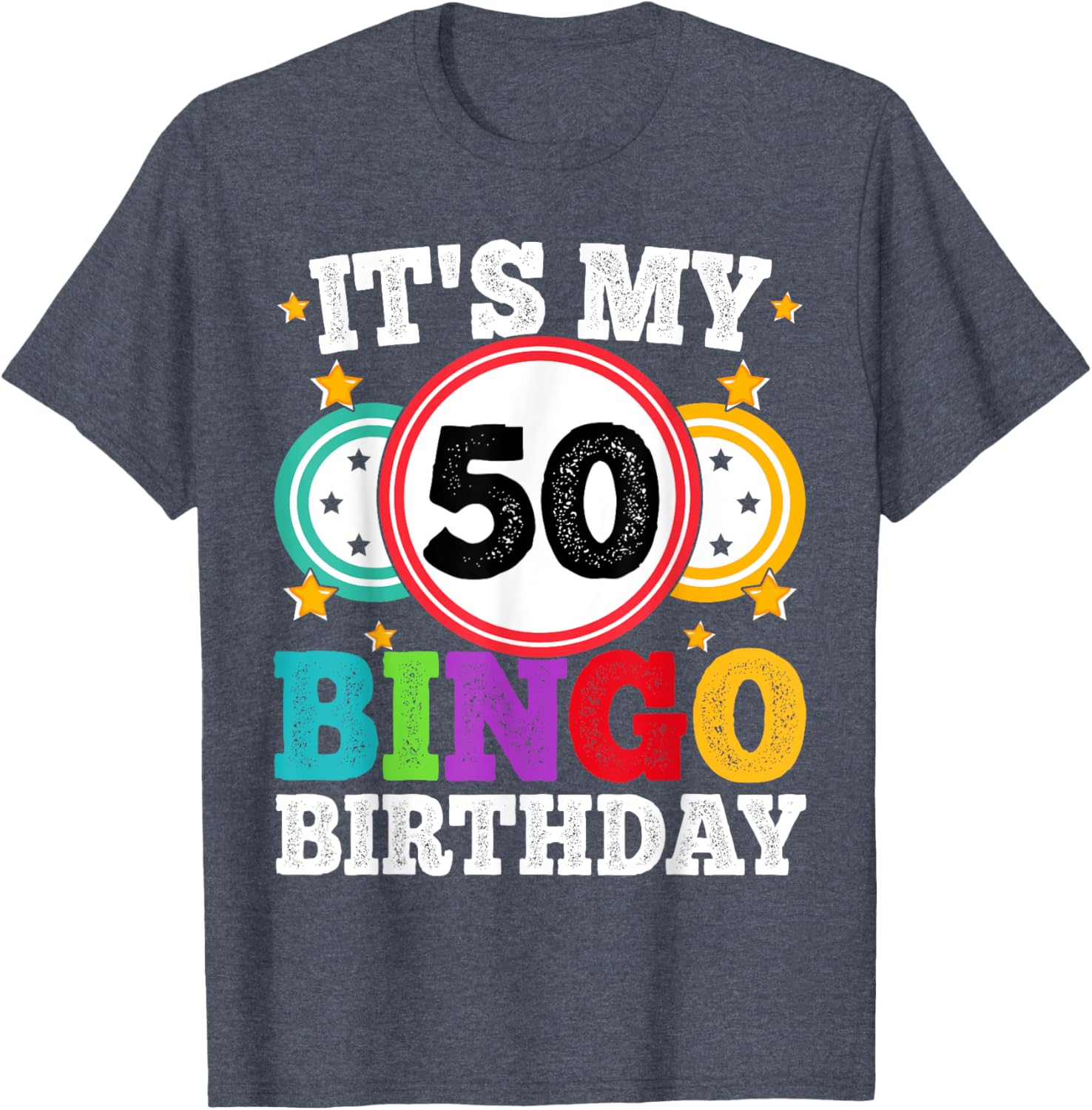 Funny 50th Birthday Bingo T-Shirt for Men and Women Gift Idea - 12