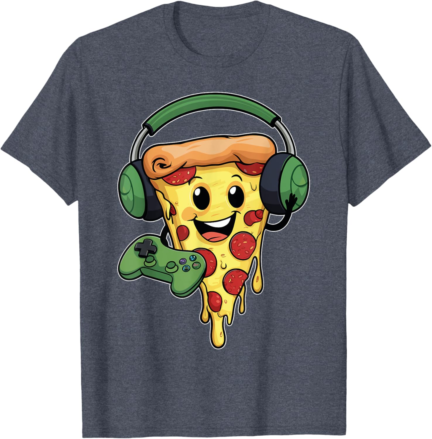 Funny Gamer Pizza Lovers T-Shirt for Video Game Enthusiasts - 8