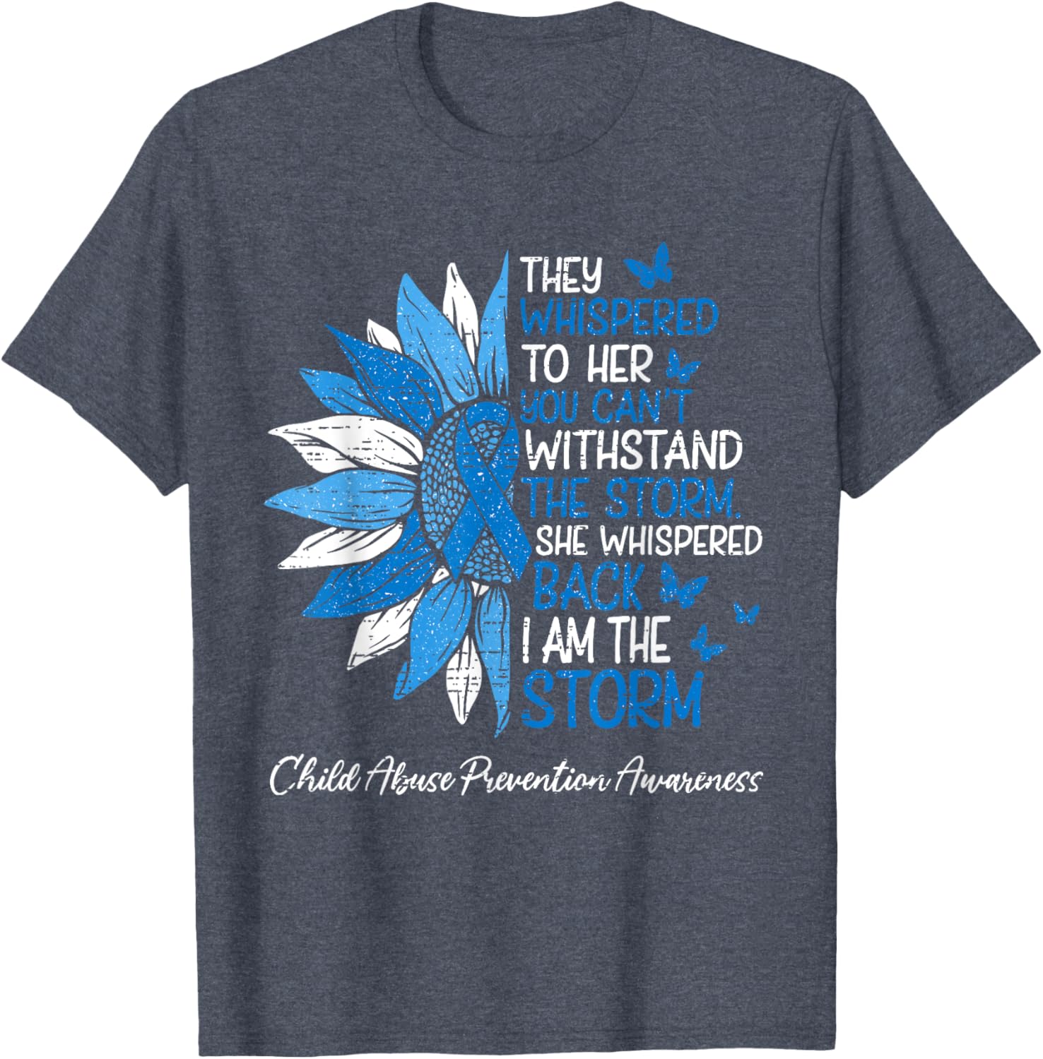 Motivational Positivity Child Abuse Awareness T-Shirt for Kids - 4