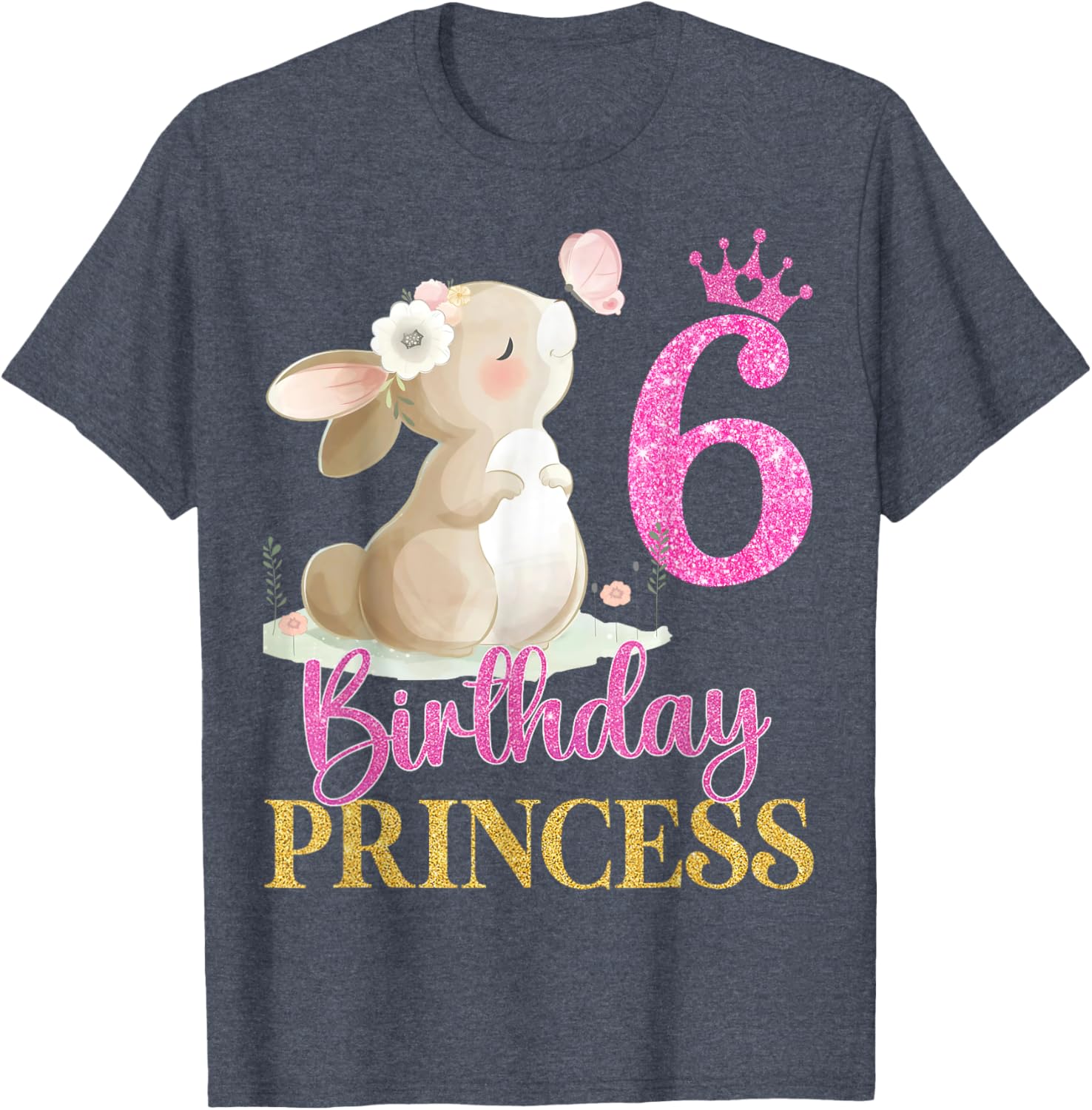 Adorable Rabbit Princess T-Shirt for 6th Birthday Girls - Perfect Gift! - 22