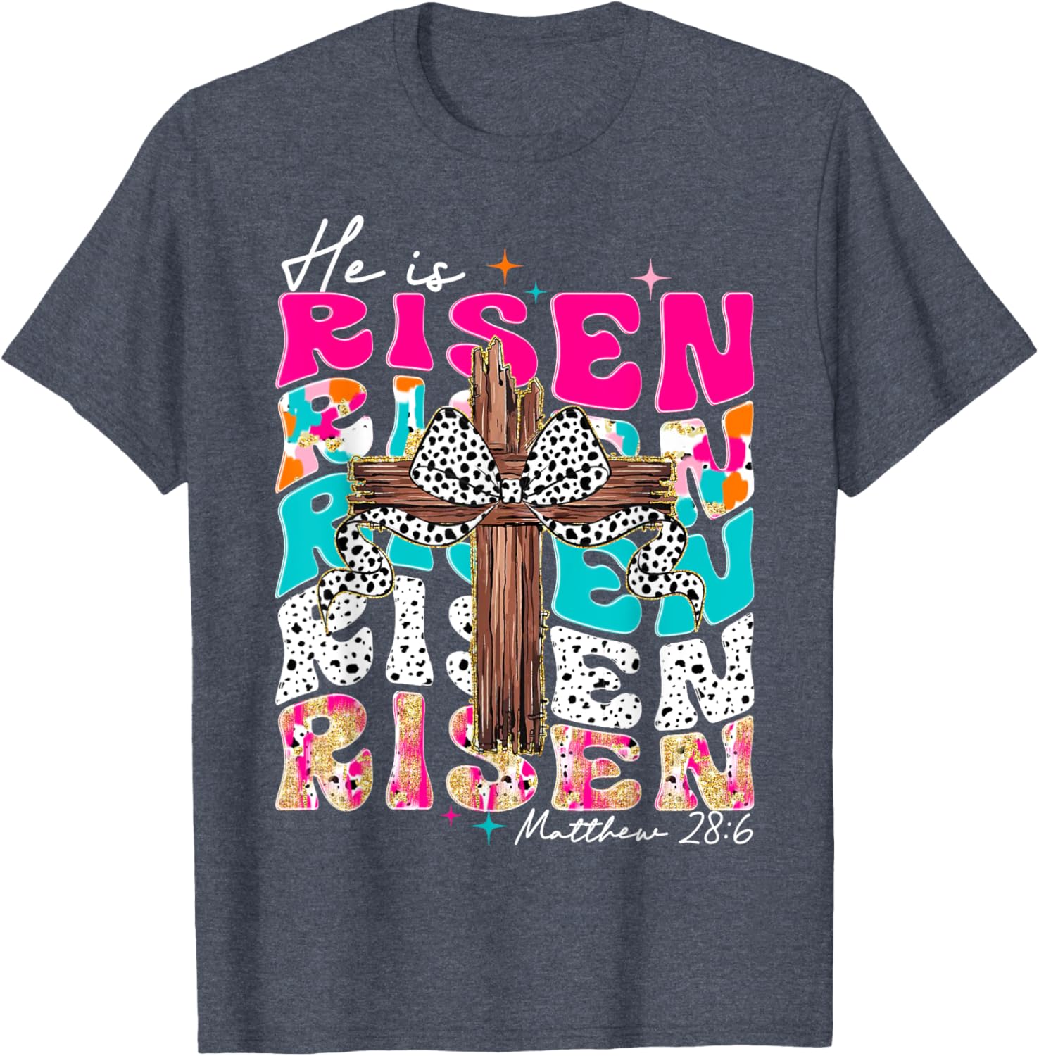 He Is Risen Cross Jesus Easter T-Shirt for Men and Women - Faith Apparel - 12