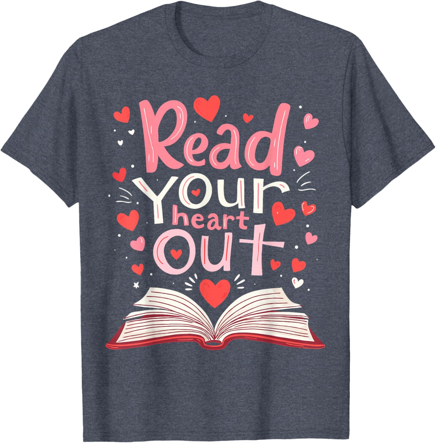 Read Your Heart Out Teacher Valentine's Day T-Shirt for Book Lovers - 8
