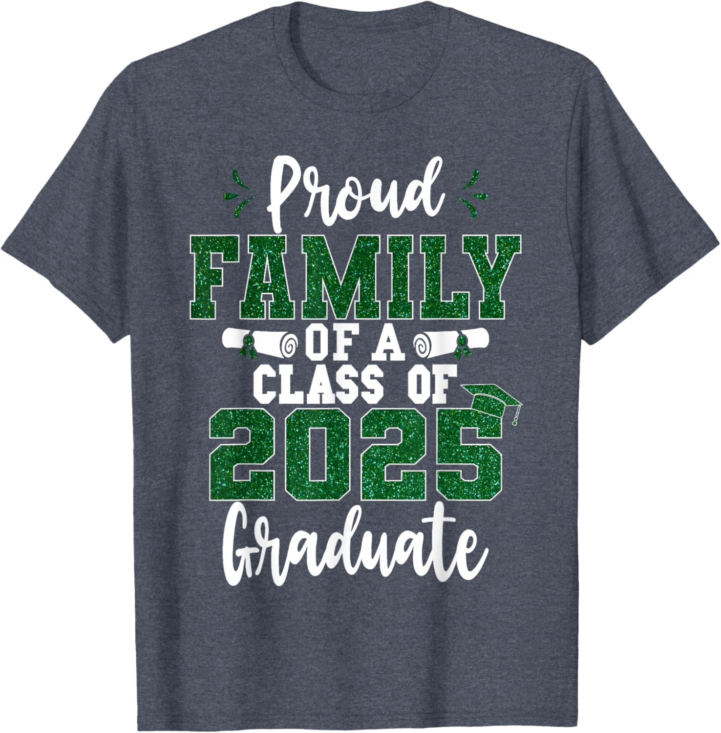 Proud Family Class of 2025 Graduate T-Shirt for Seniors and Families - 3