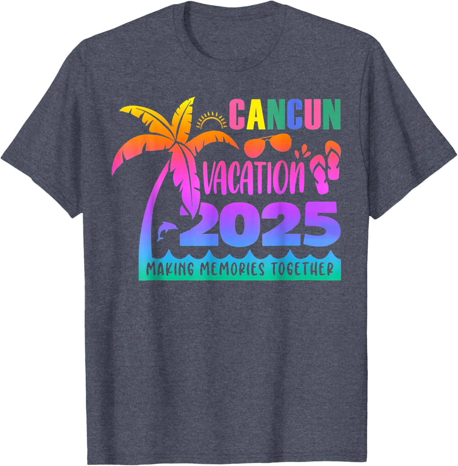 Cancun Vacation 2025 Summer Memories T-Shirt for Family Fun - 5