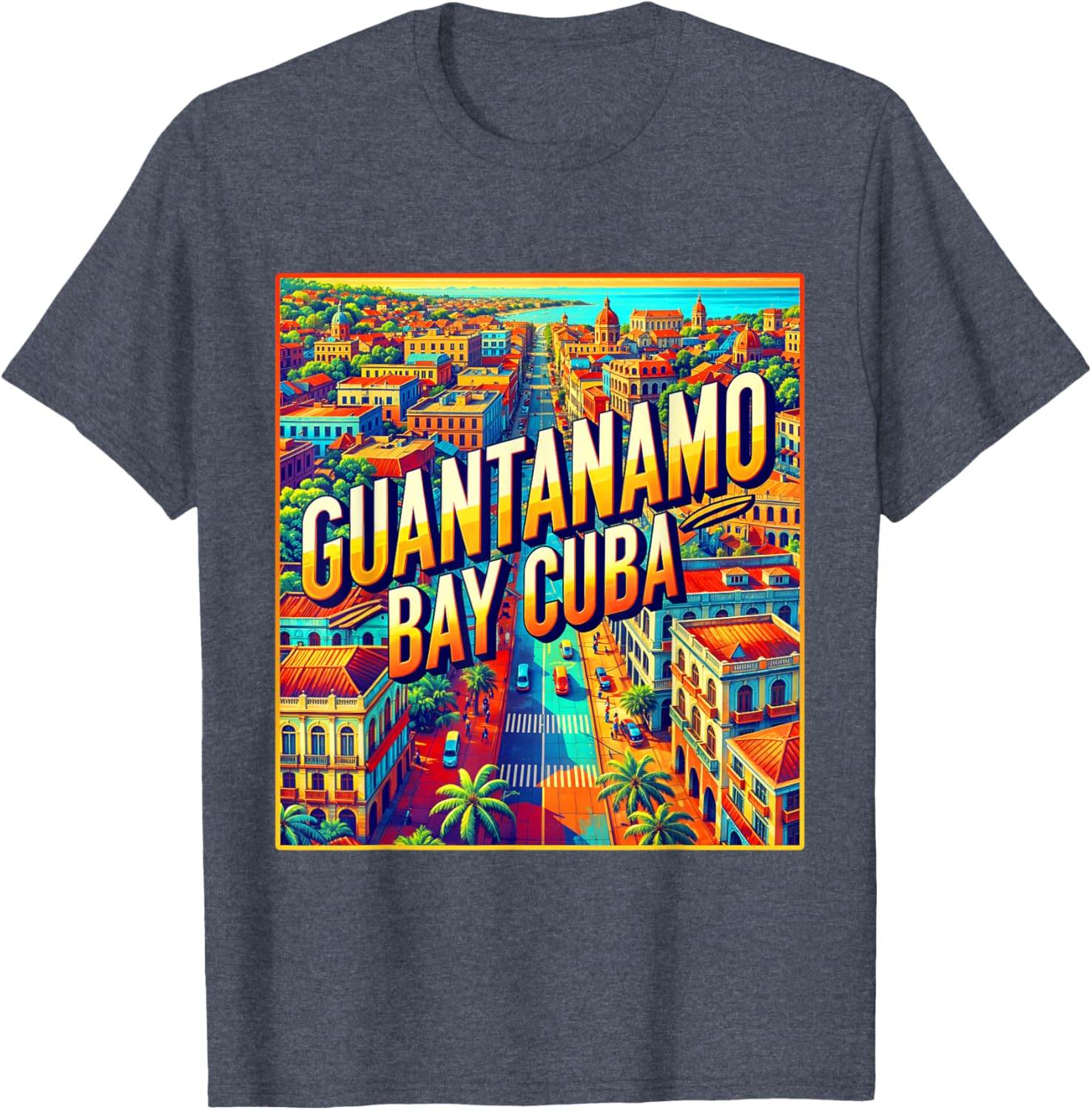 Vintage Retro Guantanamo Bay Cuba T-Shirt for Family Trips - 20