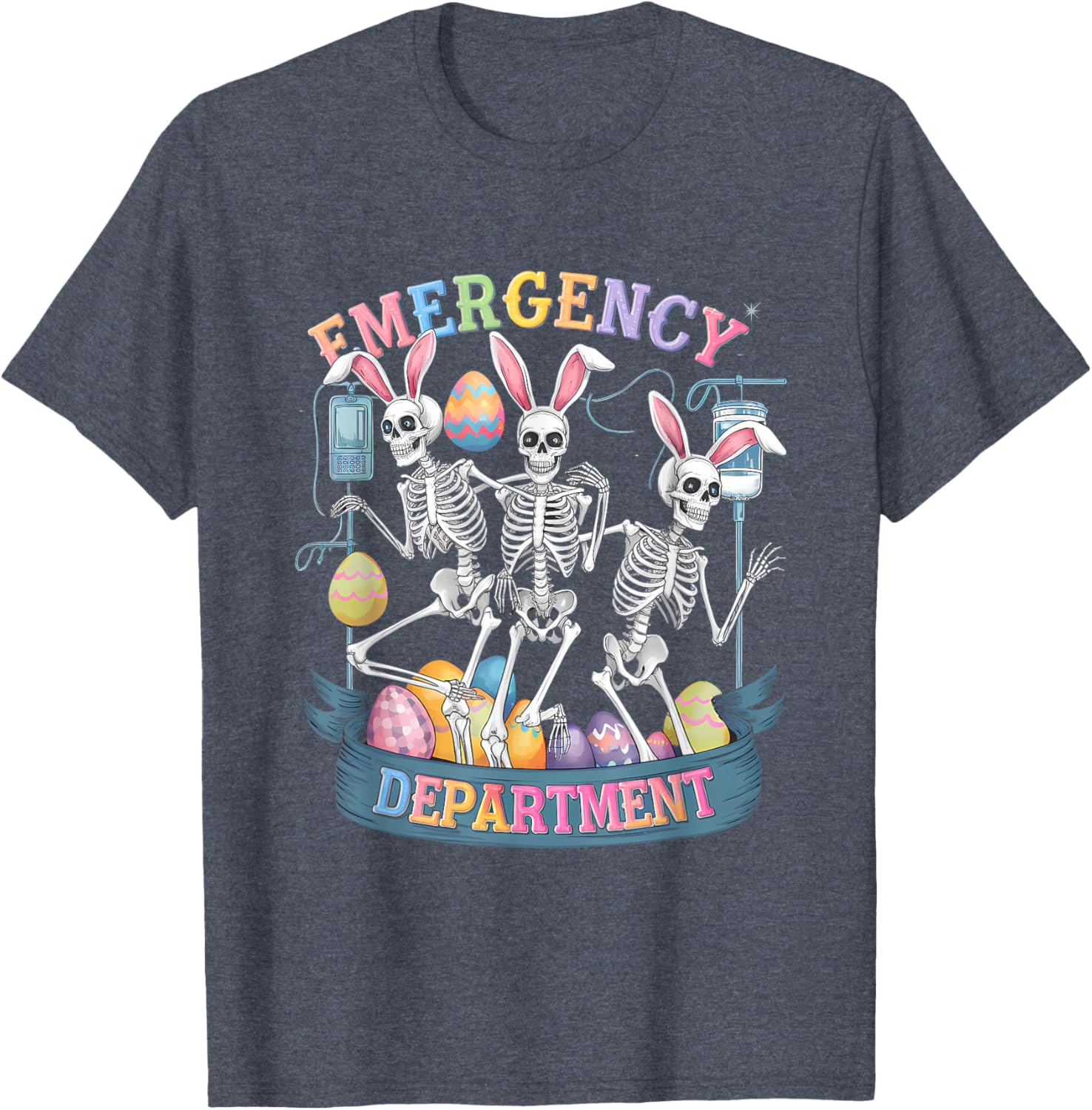 Funny Skeleton Dancing Easter Nurse T-Shirt for Healthcare Heroes - 6