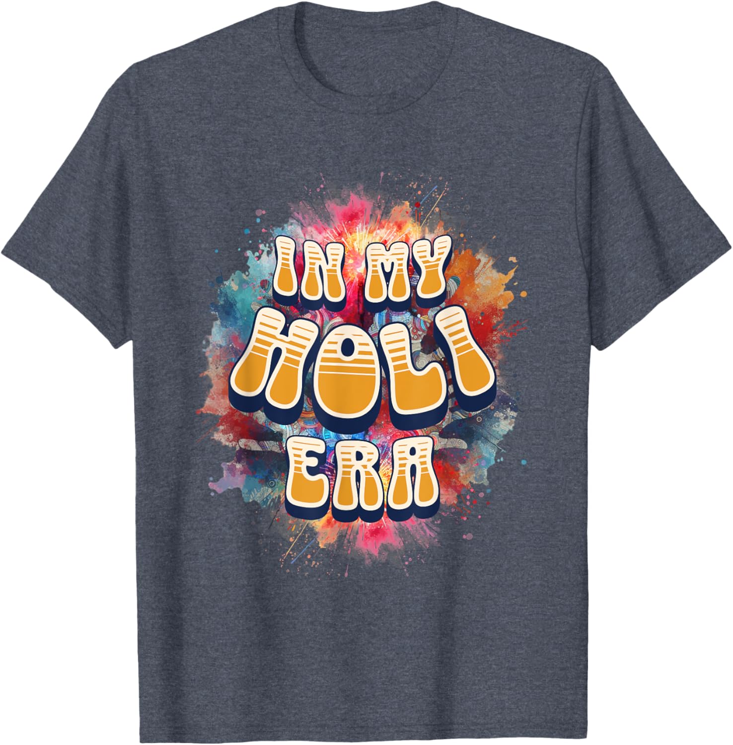In My Holi Era Retro Groovy Colors Women's T-Shirt for Holi Festival - 2
