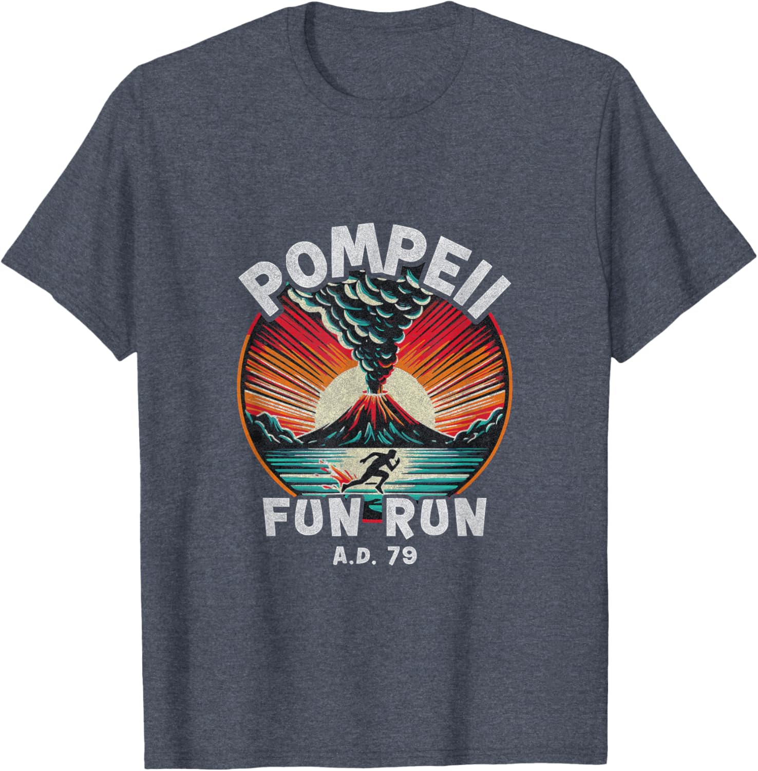 Pompeii Fun Run T-Shirt for Volcanology Lovers and History Buffs - 15