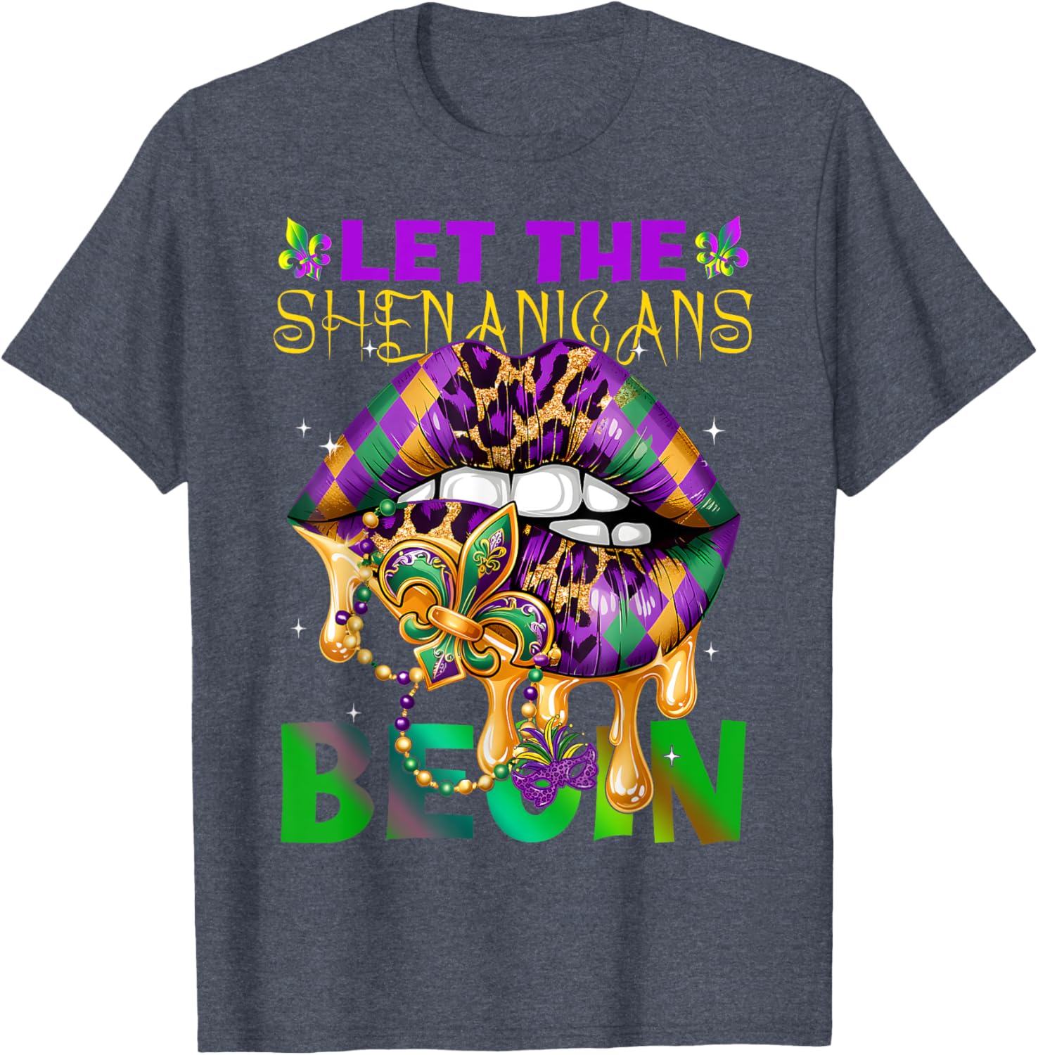 Let The Shenanigans Begin Mardi Gras T-Shirt for Kids and Adults - 5