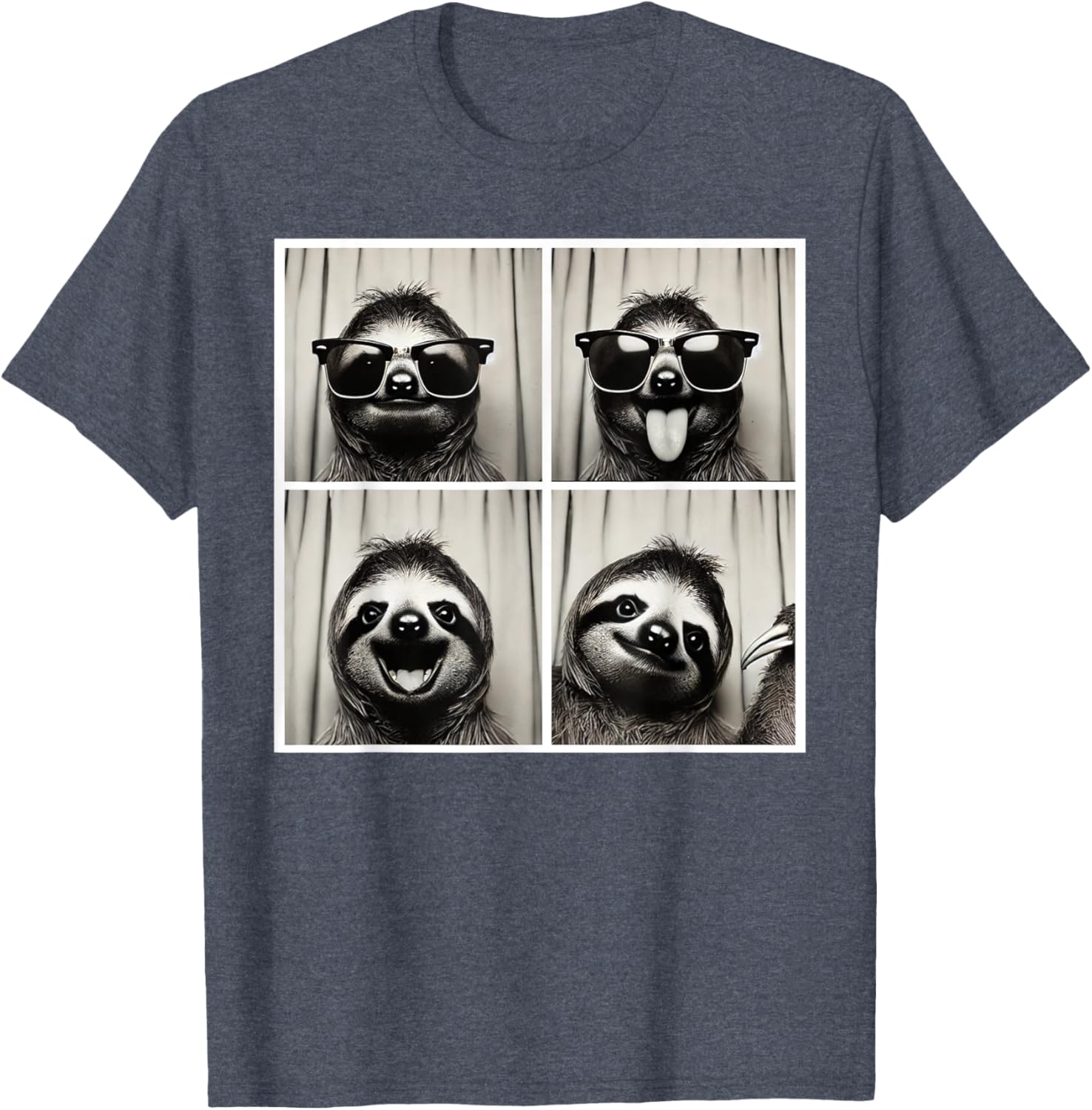 Funny Selfie Sloth T-Shirt with Sunglasses for Fun Casual Wear - 16