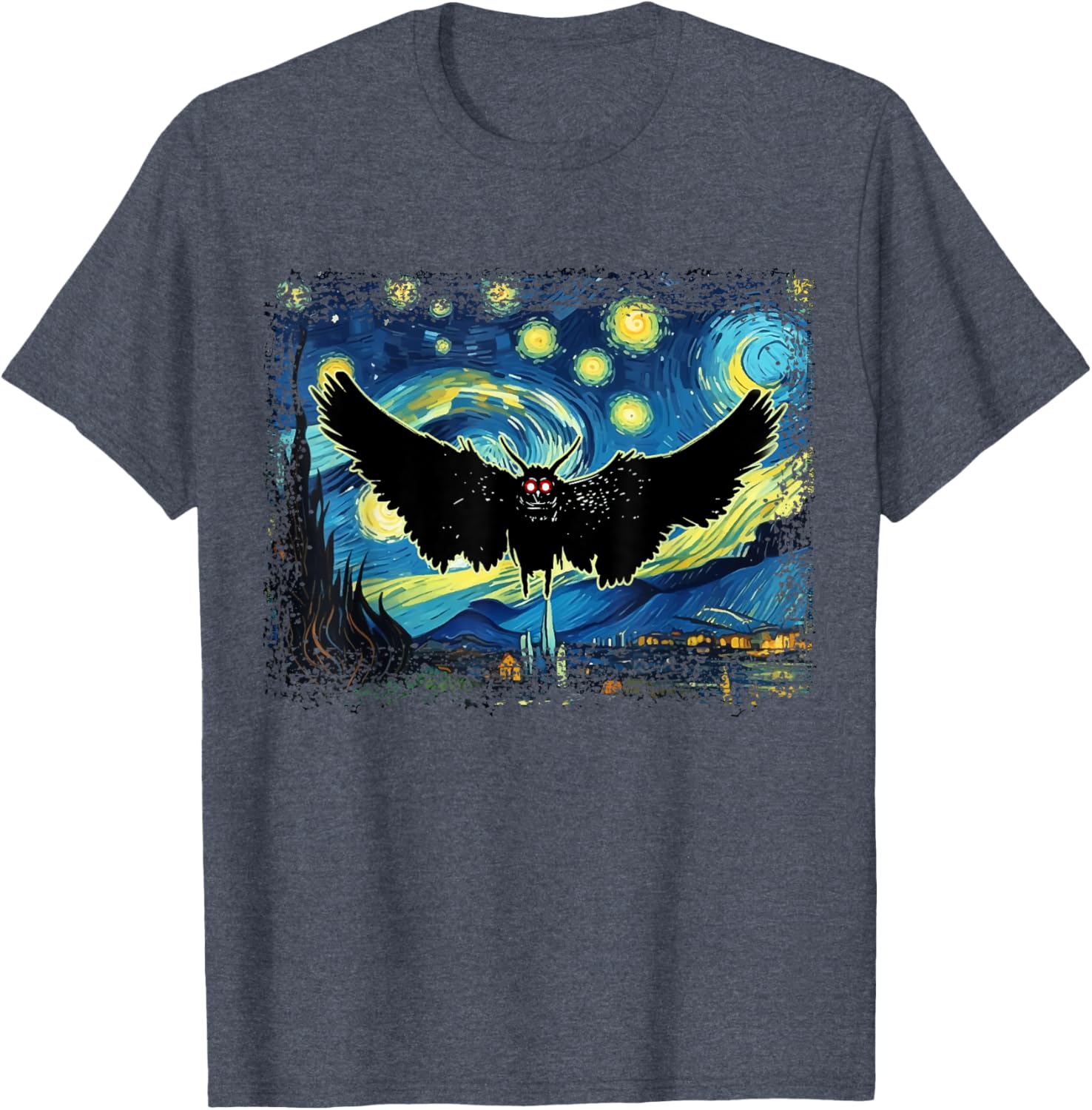 Mothman Starry Night T-Shirt for Unique Style and Comfort - 10