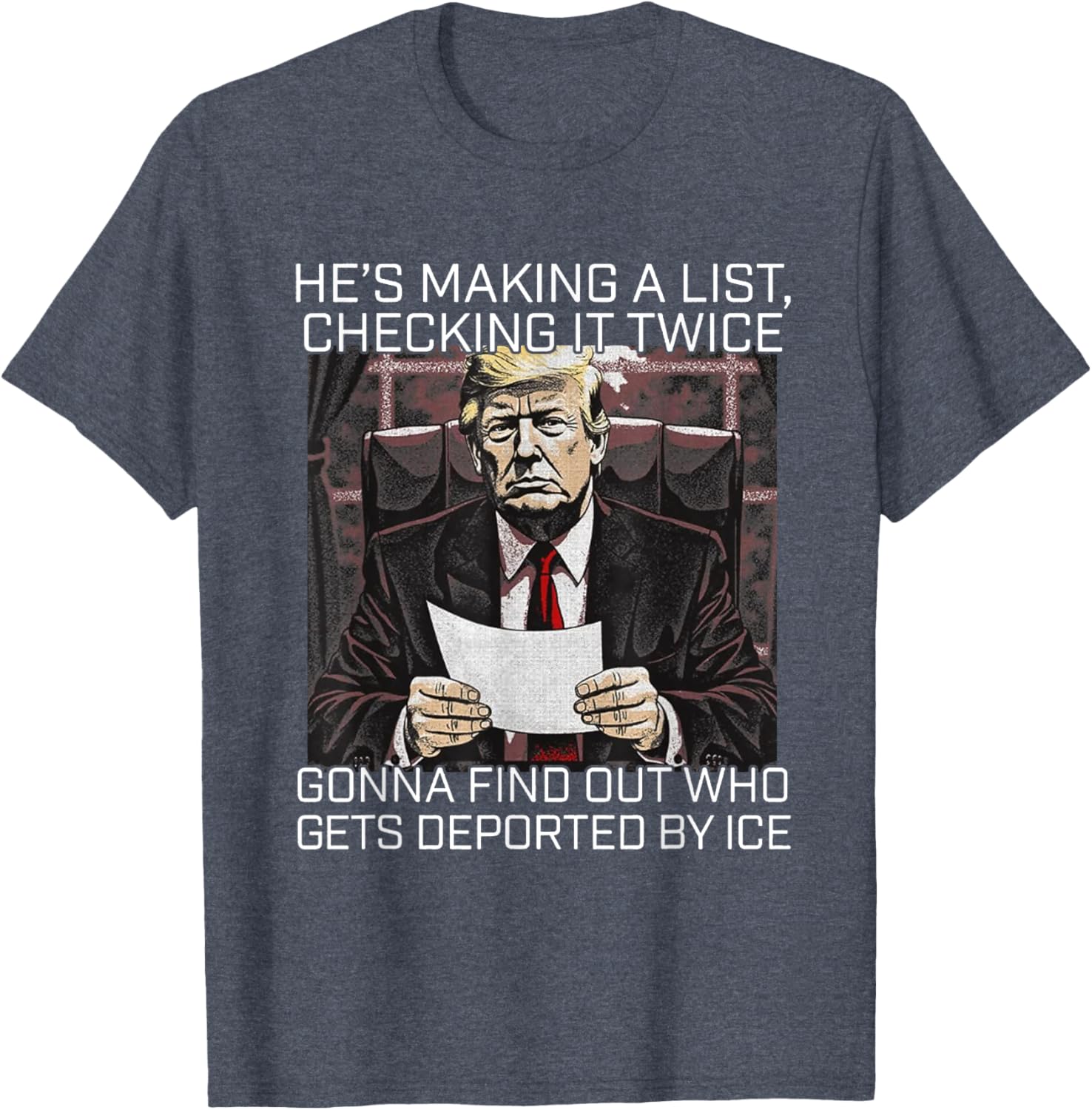 He's Making A List Checking It Twice T-Shirt for Christmas Cheer - 15
