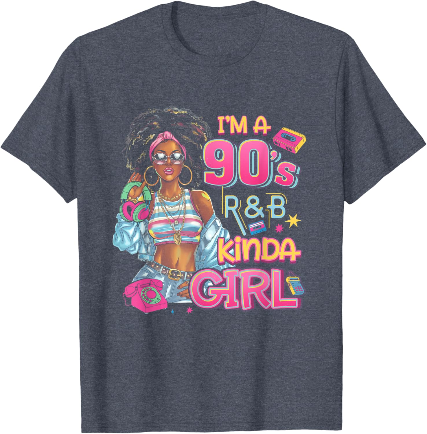 90s Kinda Girl RnB Hip Hop Soul Vibe Throwback Music T-Shirt - 8