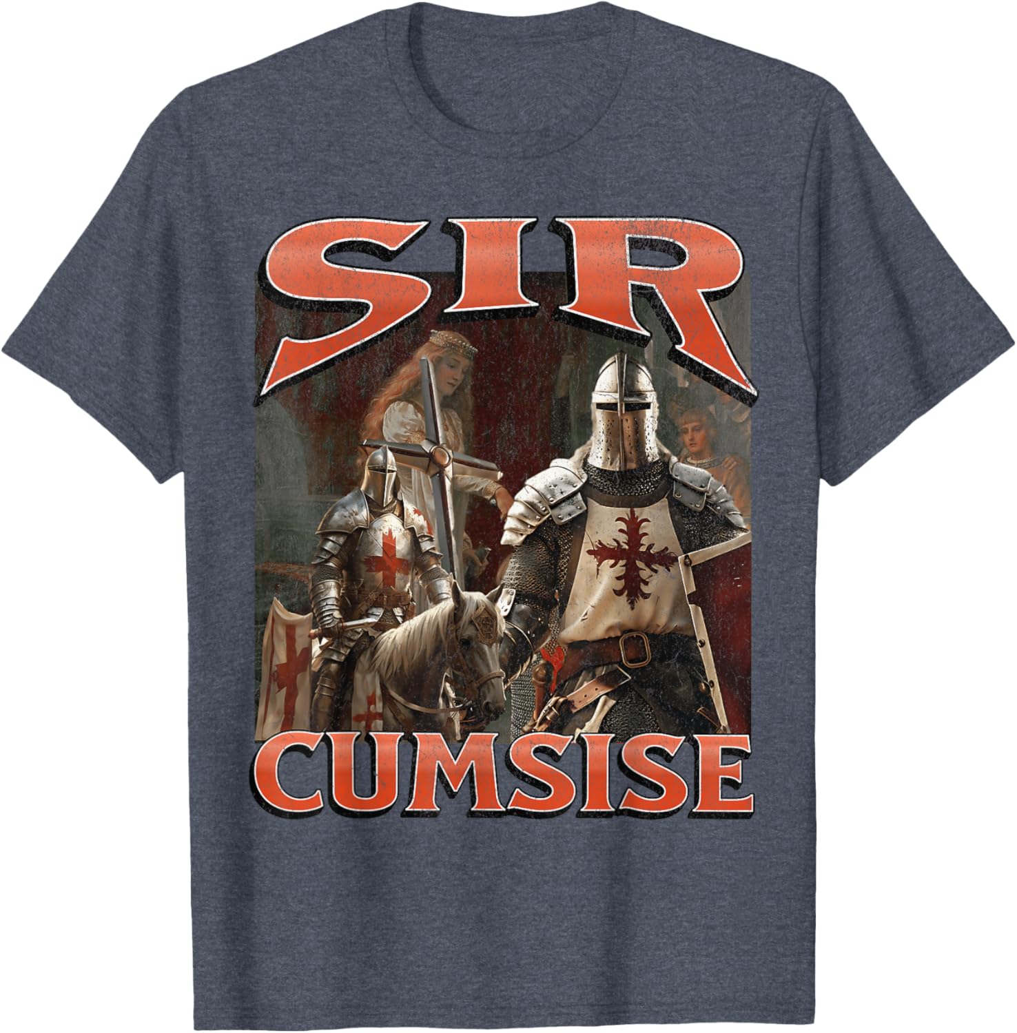 Funny Sir Cumcise Knight Meme Graphic T-Shirt for Unique Style Lovers - 21
