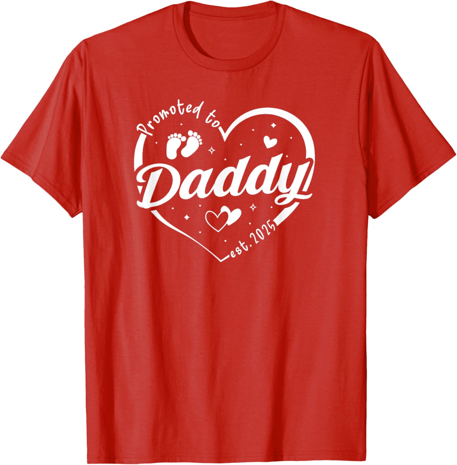 Promoted to Daddy Est 2025 Father's Day T-Shirt for Soon-to-Be Dads - 16