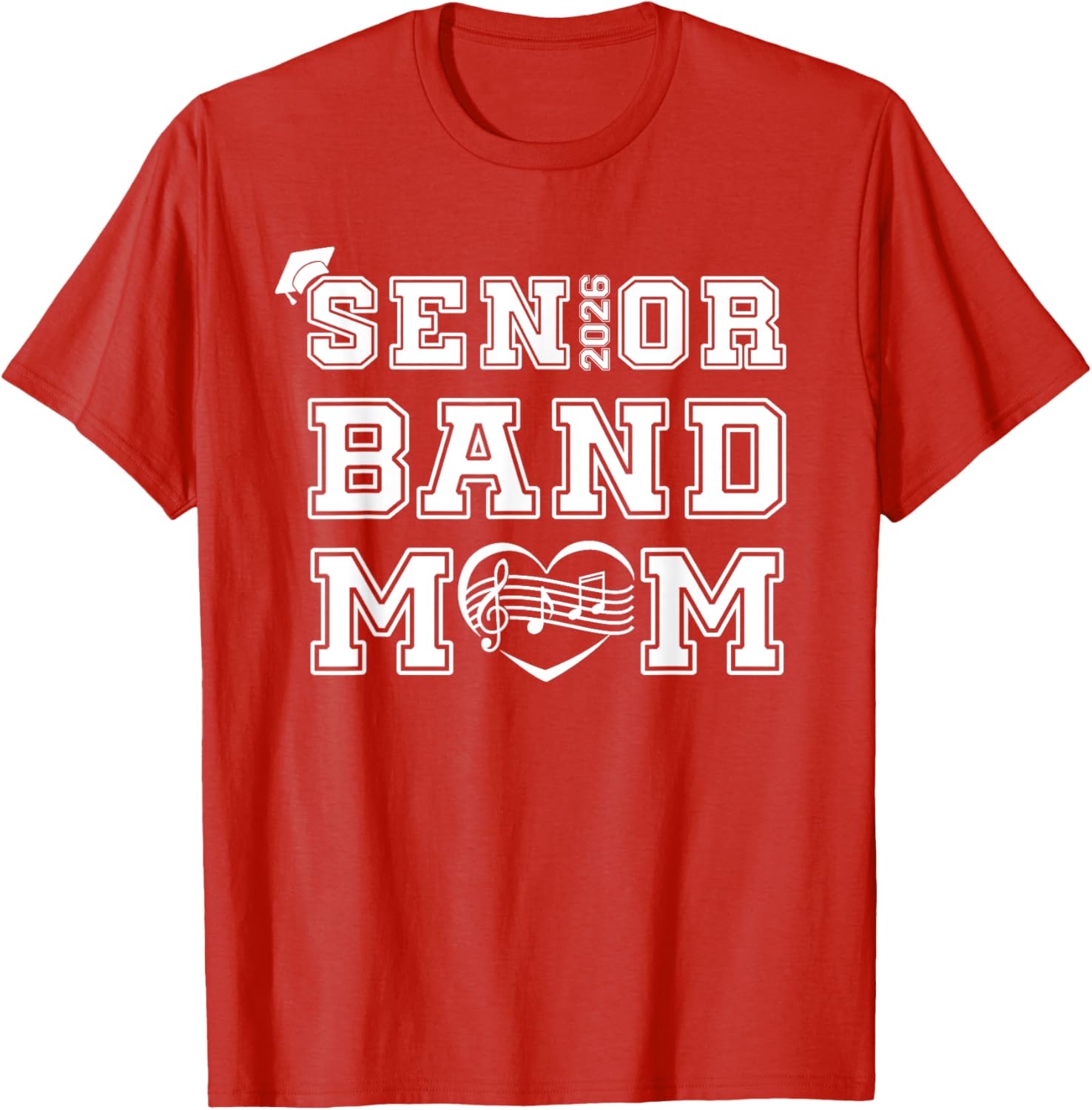 Senior Marching Band Mom Class Of 2026 T-Shirt for Women - Perfect Gift! - 11