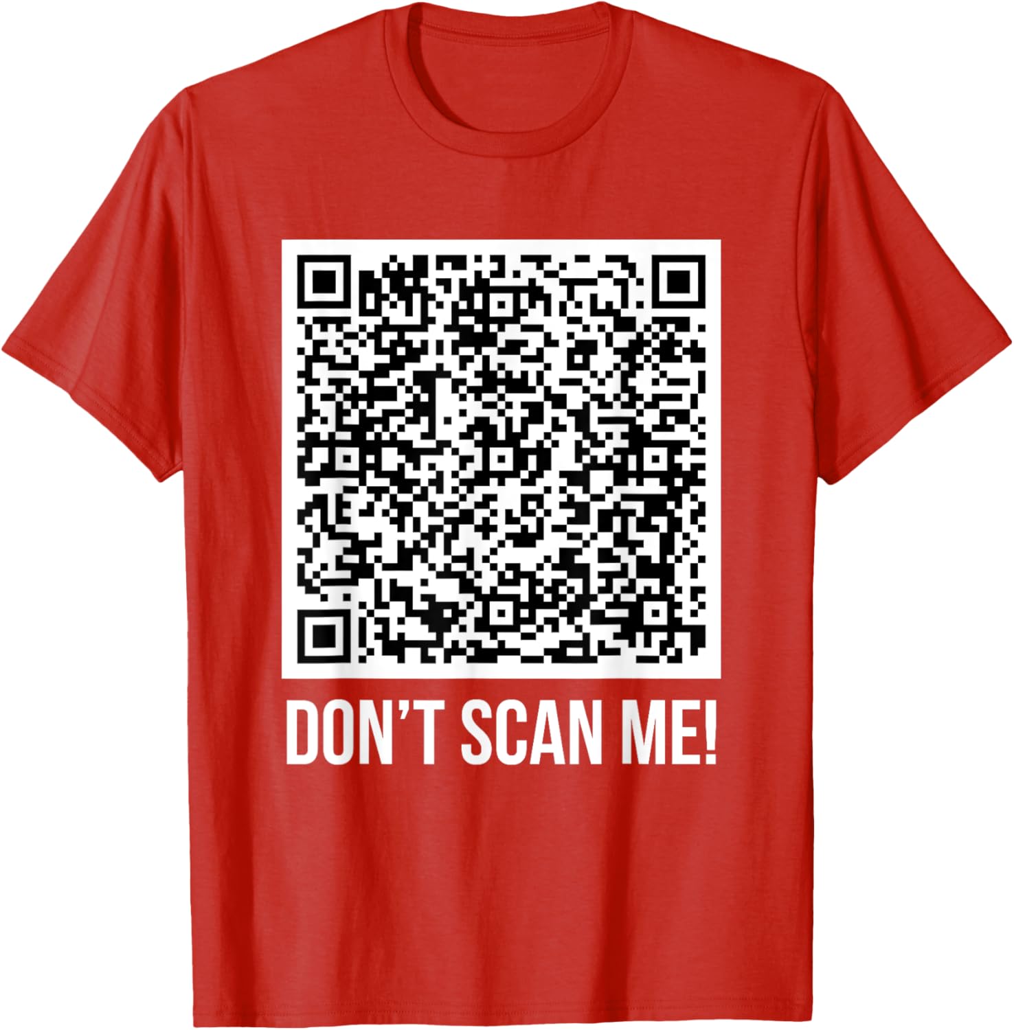 Funny Don't Scan Me QR Code Middle Finger Meme T-Shirt for Everyone - 9