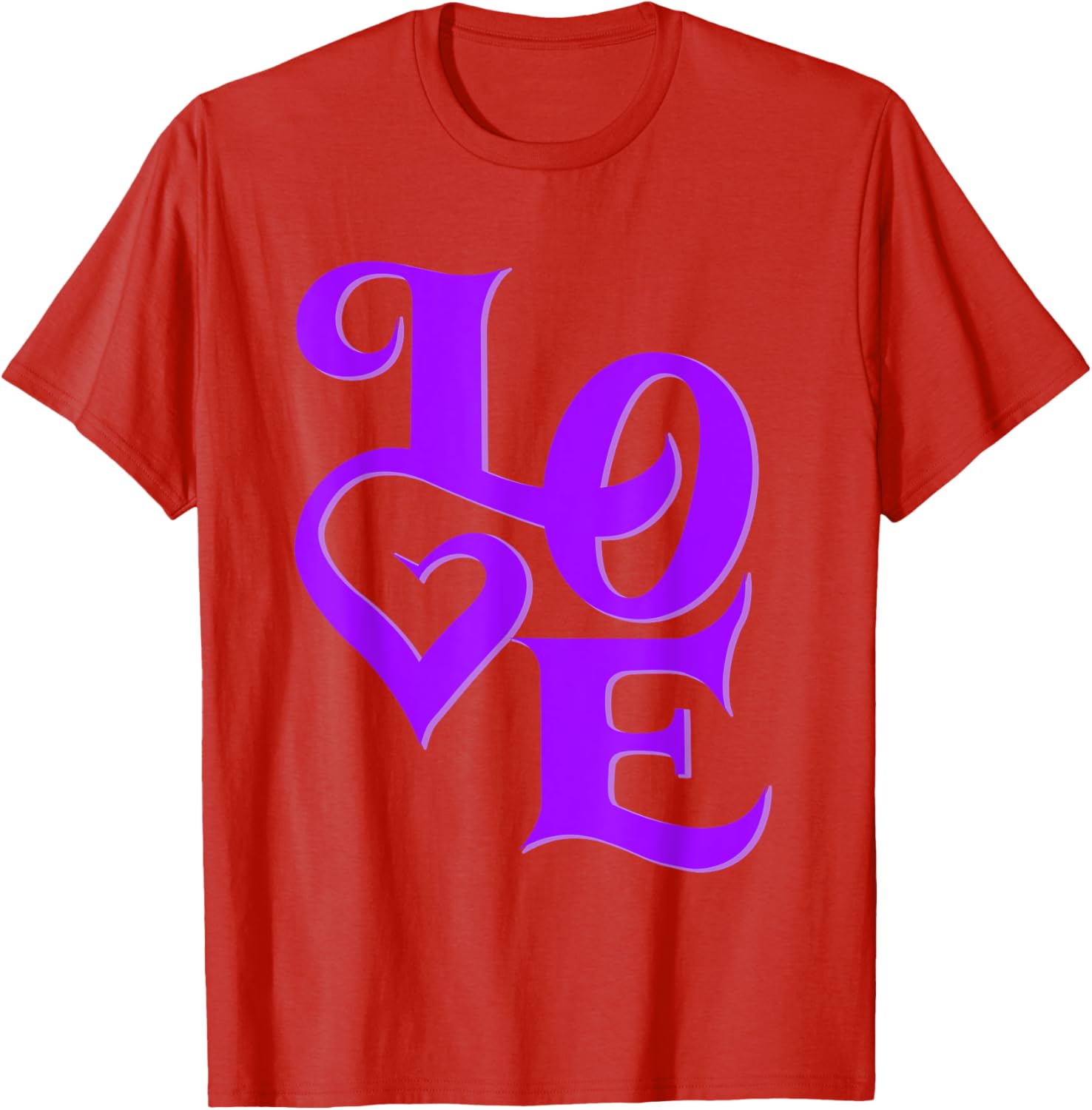 Purple Love Graphic T-Shirt for Stylish Casual Wear and Unique Fashion - 2