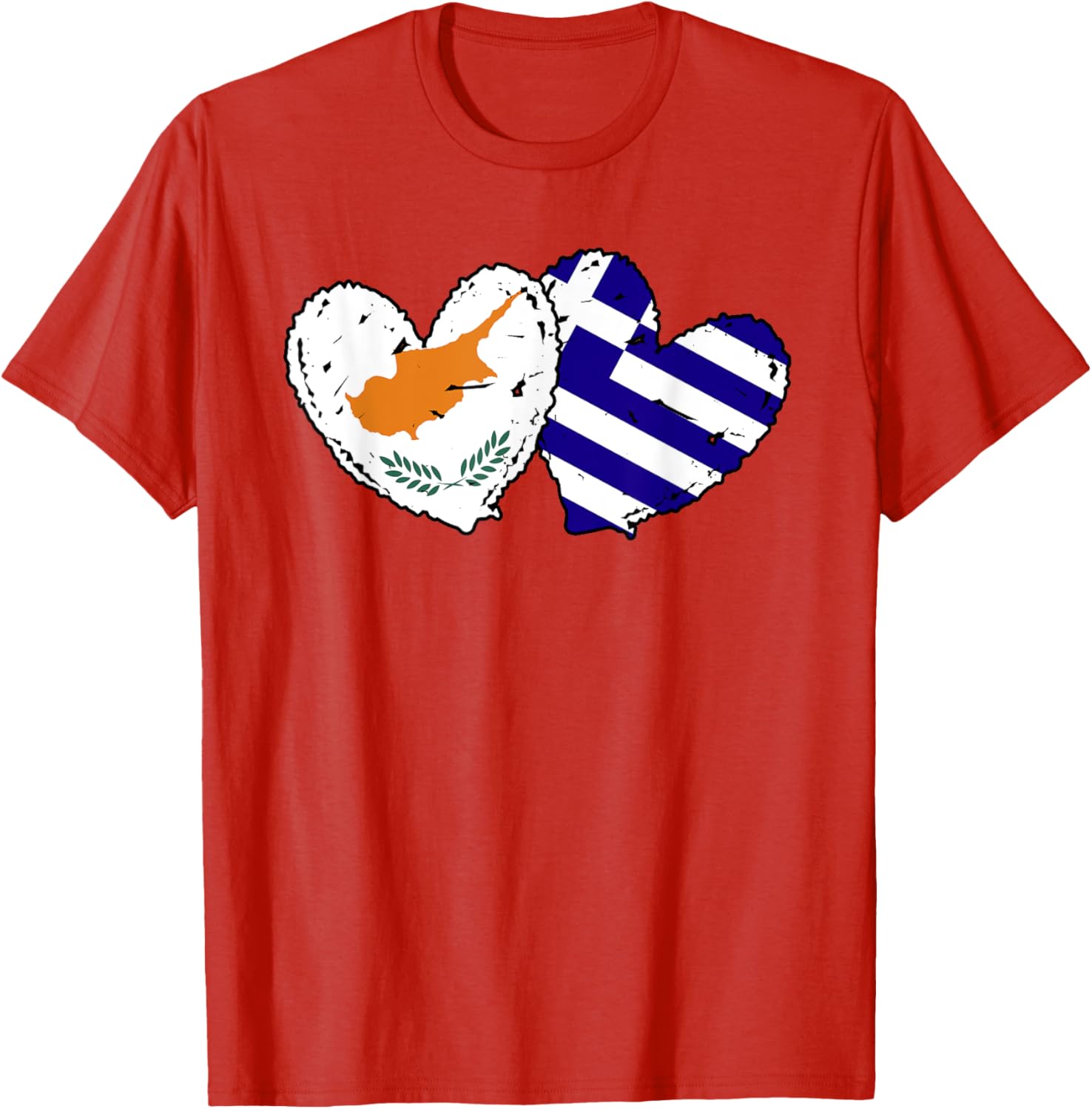 Cyprus Greece Heart Flag T-Shirt for Cypriot Greek Ancestry Lovers - 6
