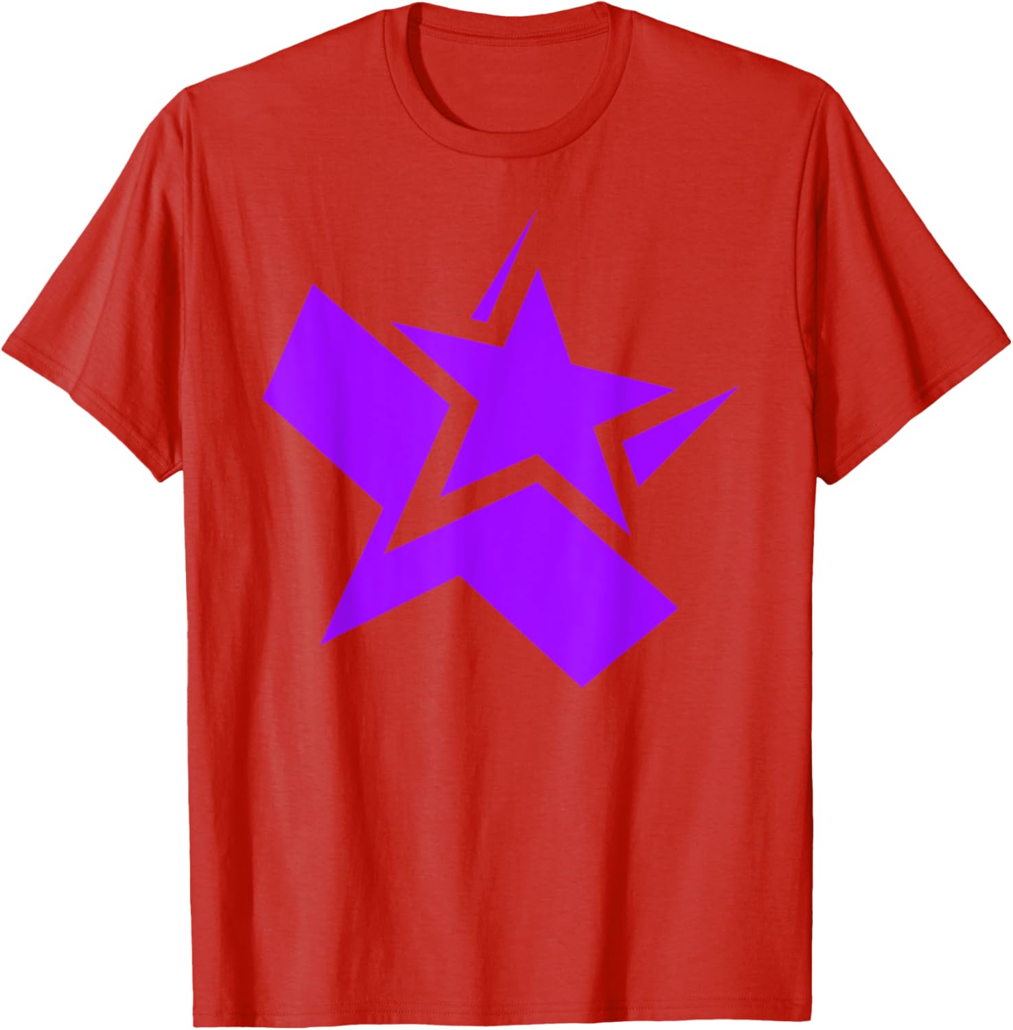 Purple Chunky Star Graphic T-Shirt for Stylish Casual Wear - 22