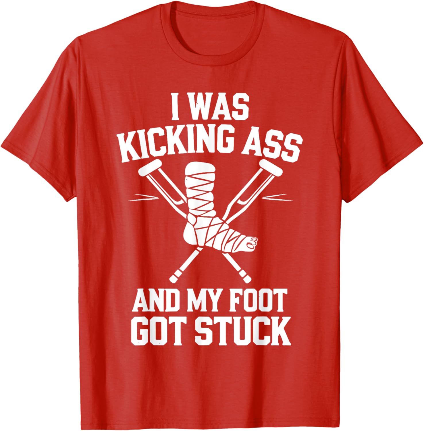 Funny Broken Leg Art T-Shirt for Men, Women, and Kids Surgery Recovery - 26