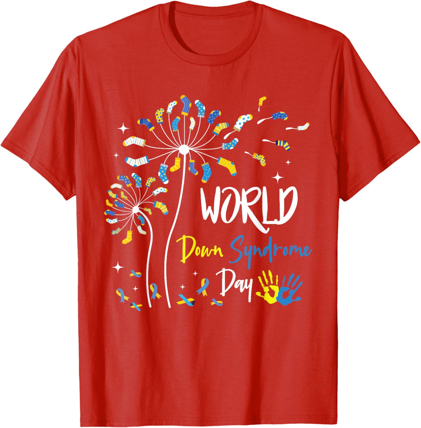 Rock Your Socks Down Syndrome Day Dandelion Awareness T-Shirt - 19
