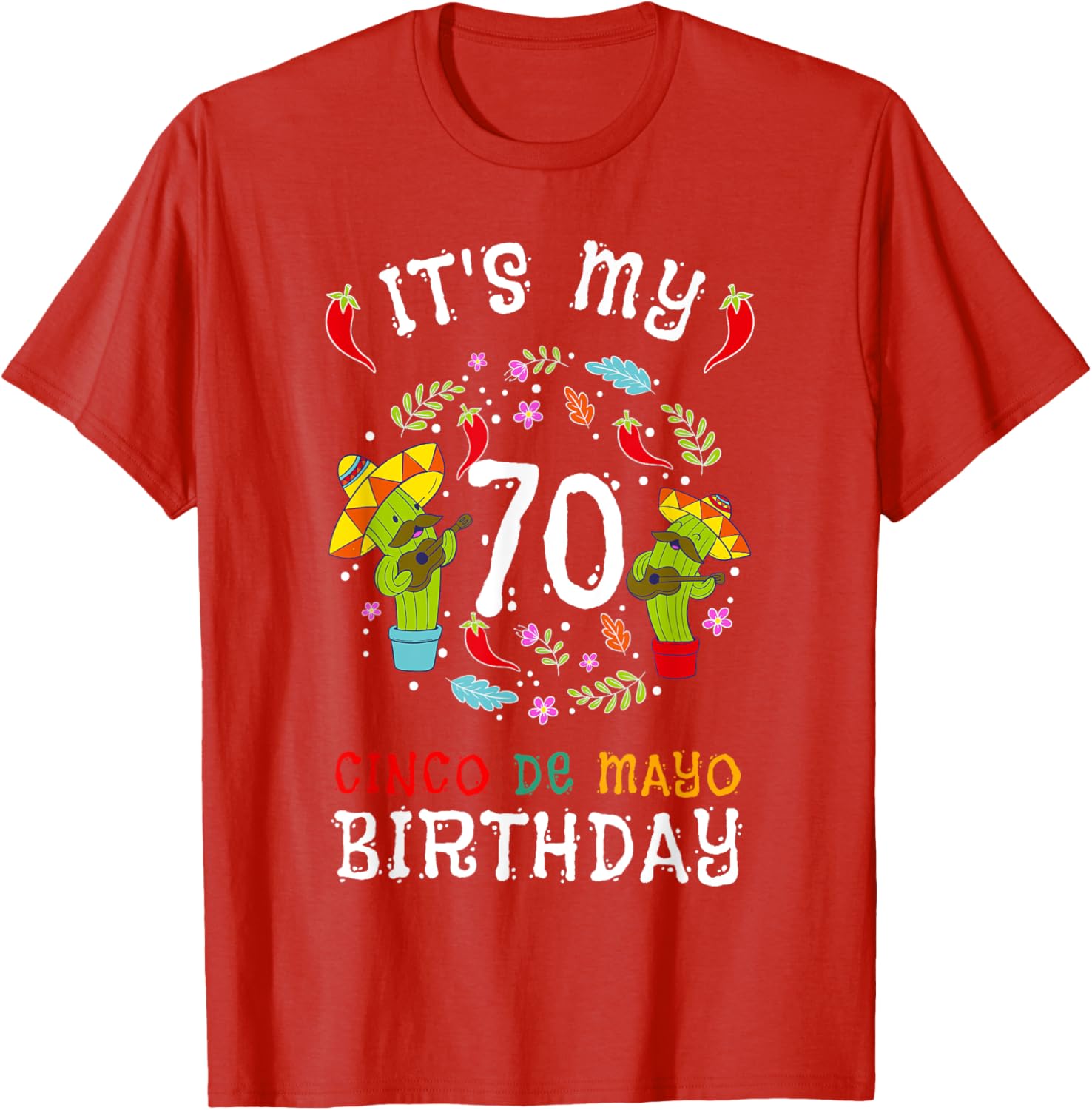 Celebrate 70th Birthday with Fun Cinco De Mayo T-Shirt for Kids and Men - 14