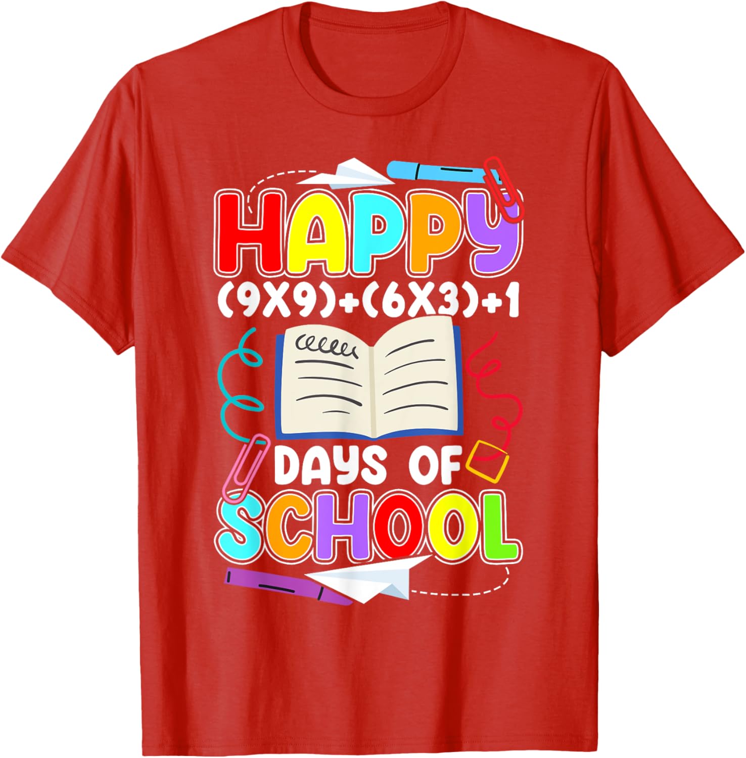 Happy 100 Days of School Math T-Shirt for Kids Celebrating 100th Day - 17