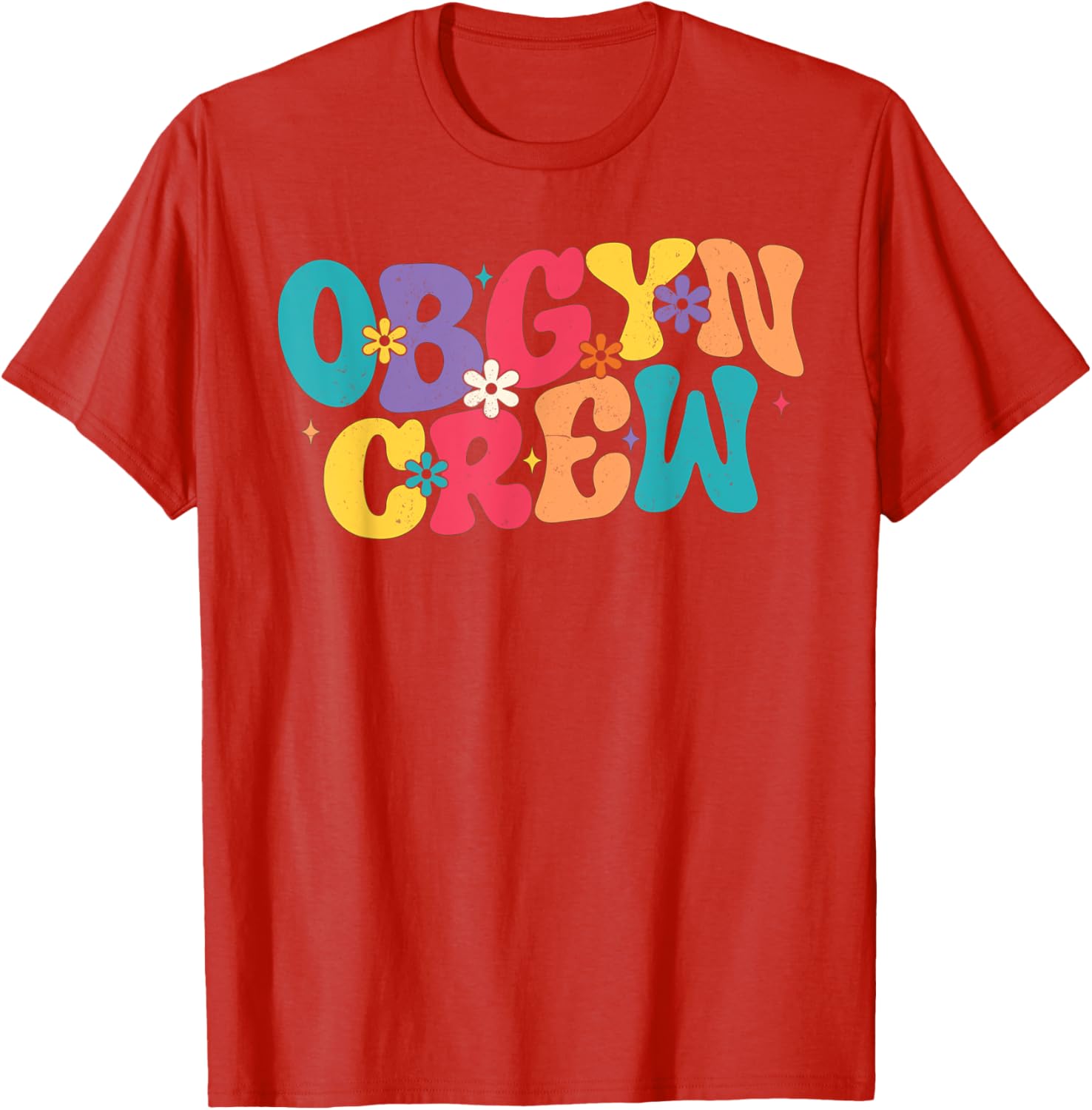 Retro Groovy OB-GYN Crew Nurse T-Shirt for Obstetrician Gynecologist - 11