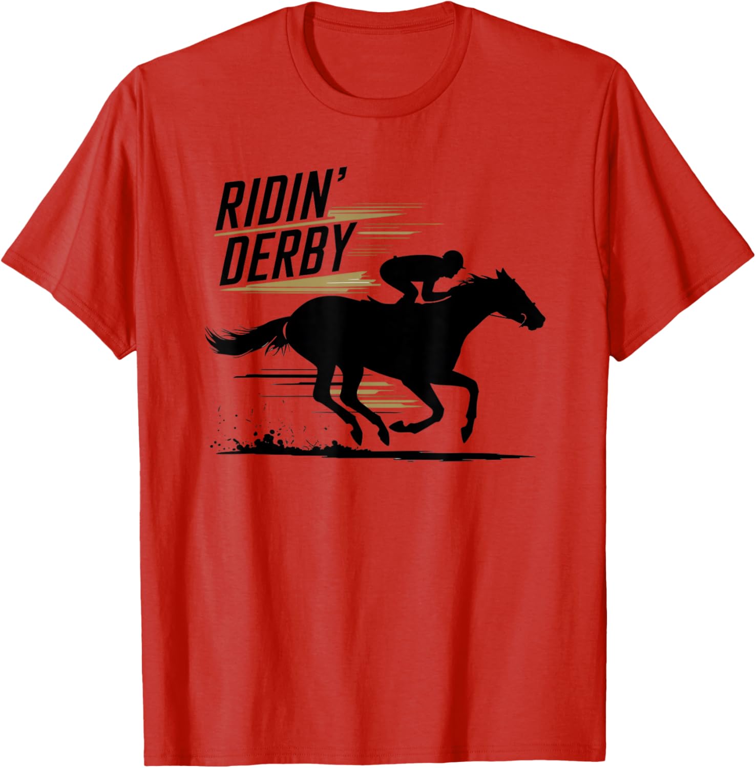 Ridin Derby Retro Horse Racing Fans Equestrian T-Shirt Fun Tee - 12
