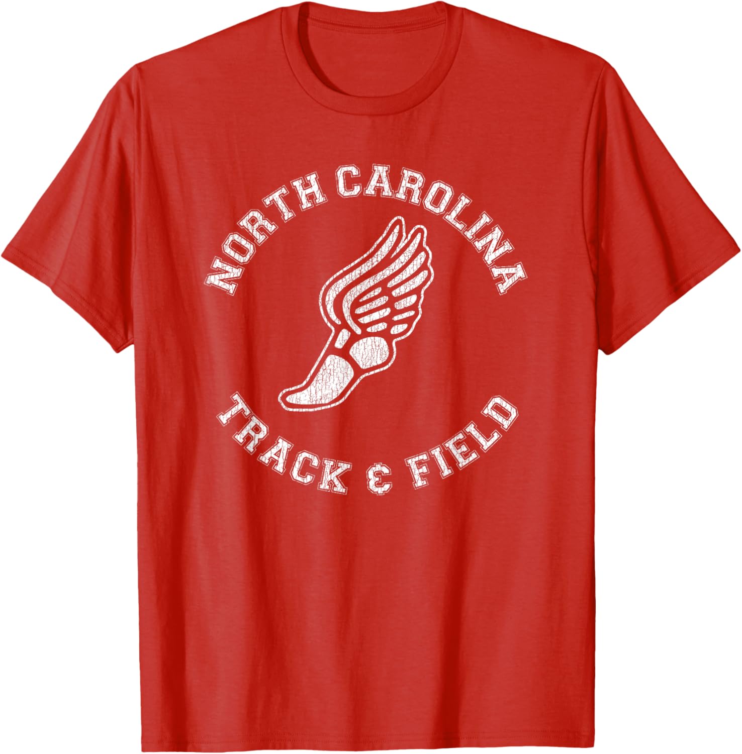 North Carolina Vintage 80s Track & Field Distressed T-Shirt for Fans - 11