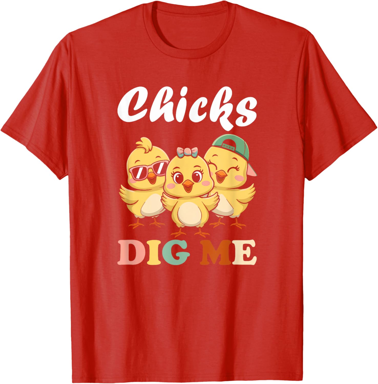 Chicks Dig Me Funny Easter T-Shirt for Toddler Boys and Men - 28