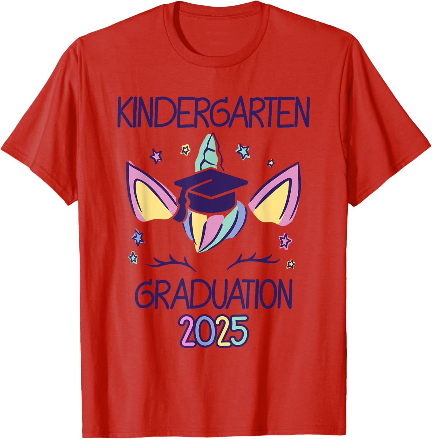 Adorable Unicorn Kindergarten Graduation 2025 T-Shirt for Kids - 2